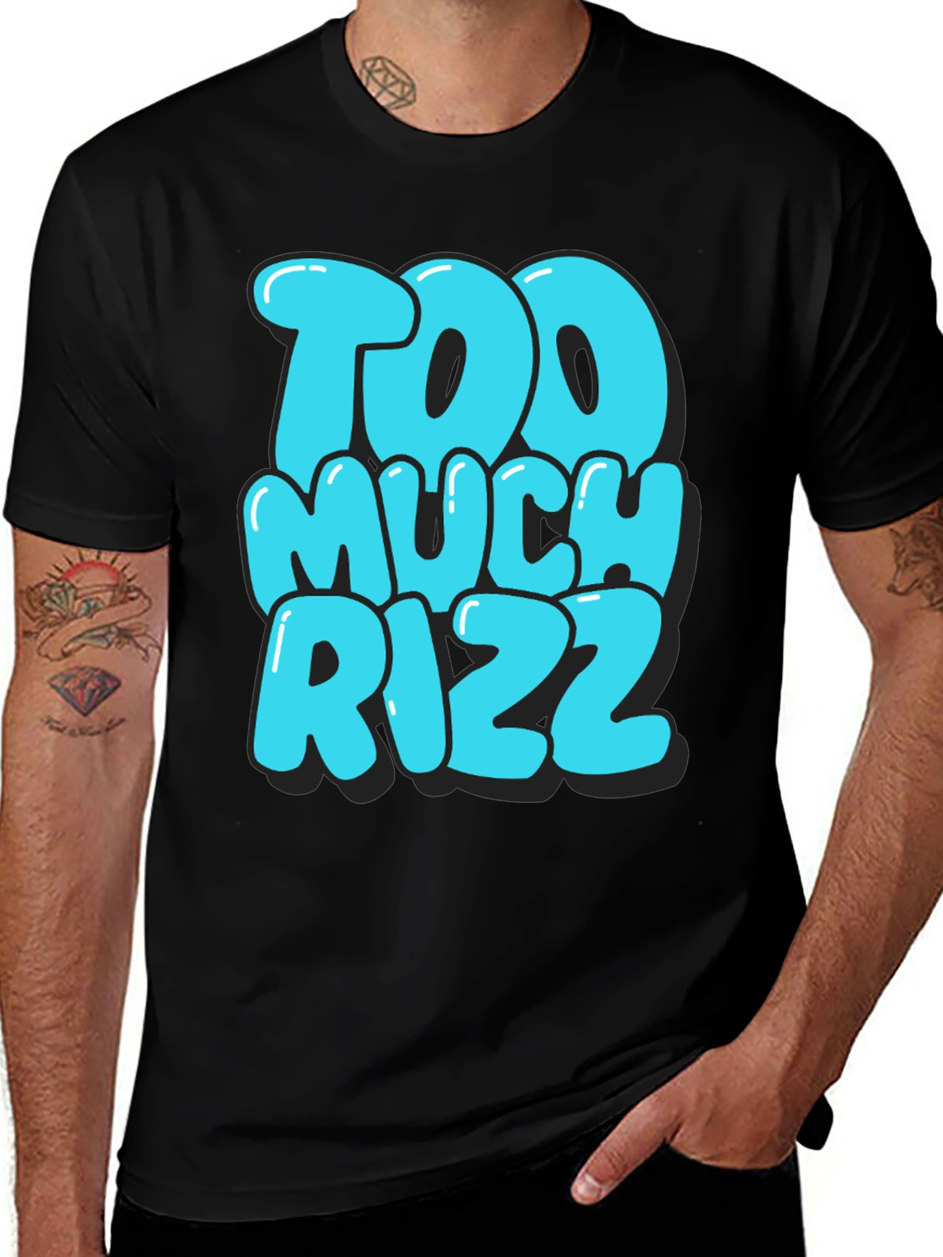 Variant 10 of Too Much Rizz Graphic Tee