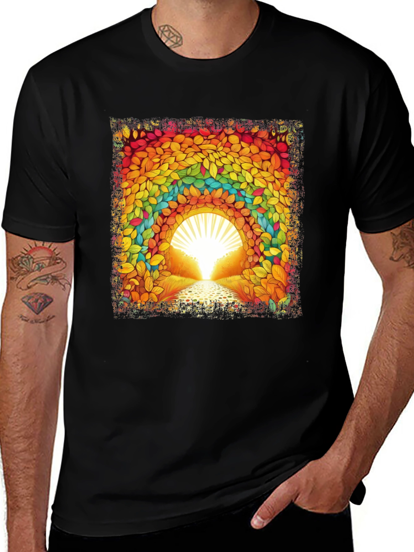 Variant 30 of Rainbow Leaf Tunnel Graphic Tee