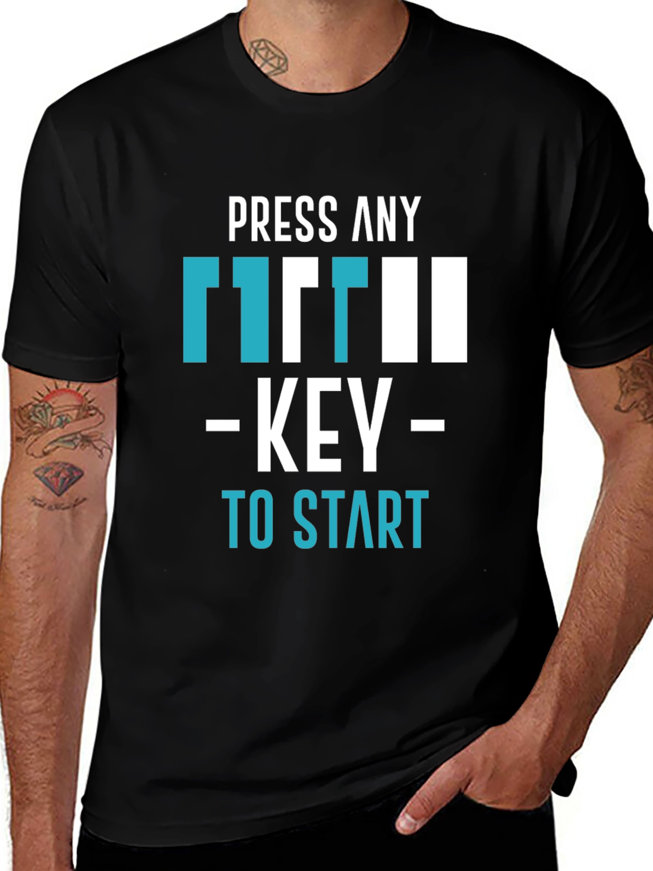 Variant 29 of Press Any Key T-Shirt - Gamer Style Tee