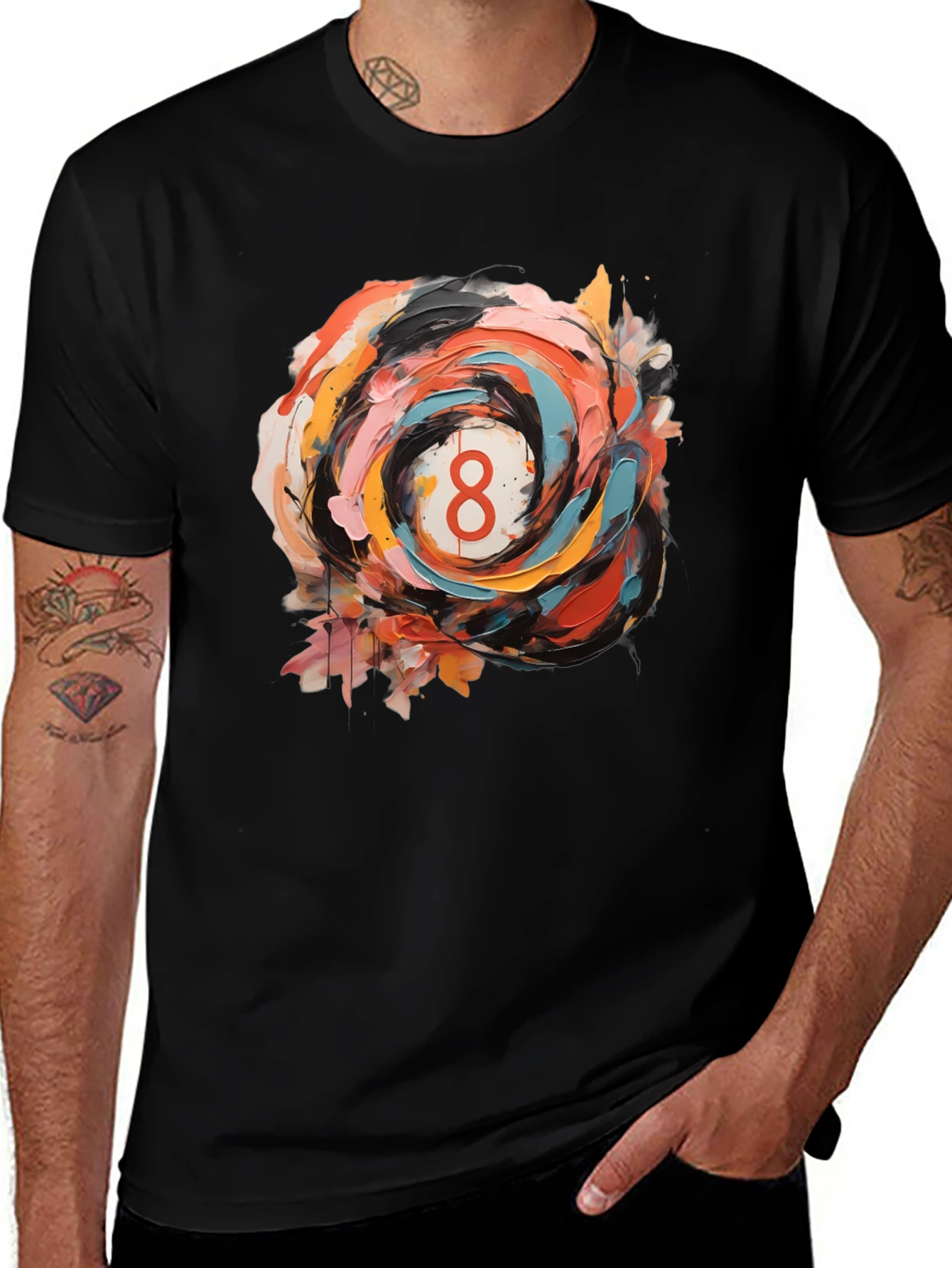 Abstract Number 8 Graphic Tee