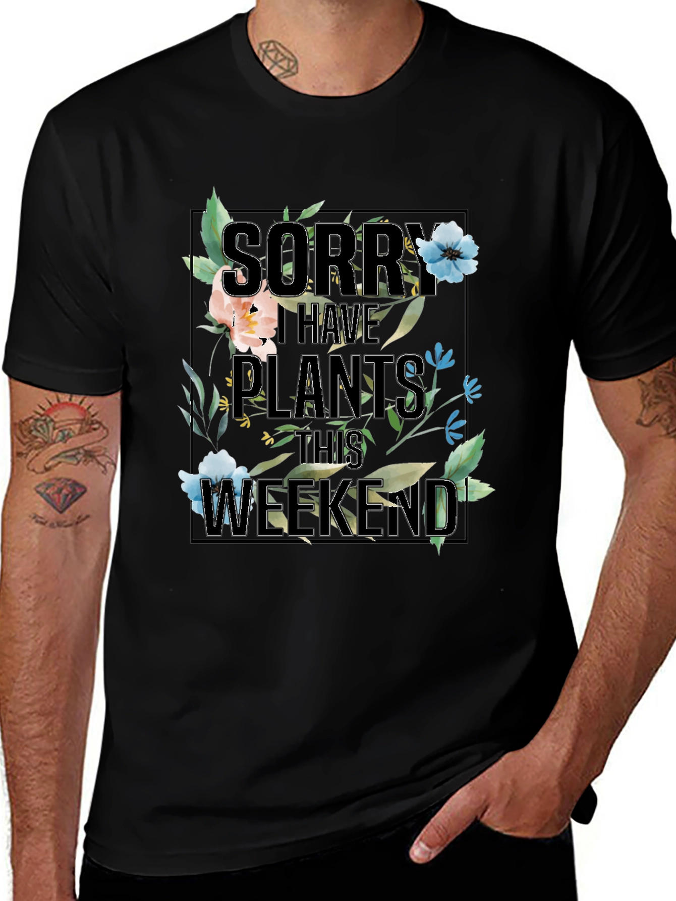 Variant 15 of Plants Weekend Black Graphic T-Shirt
