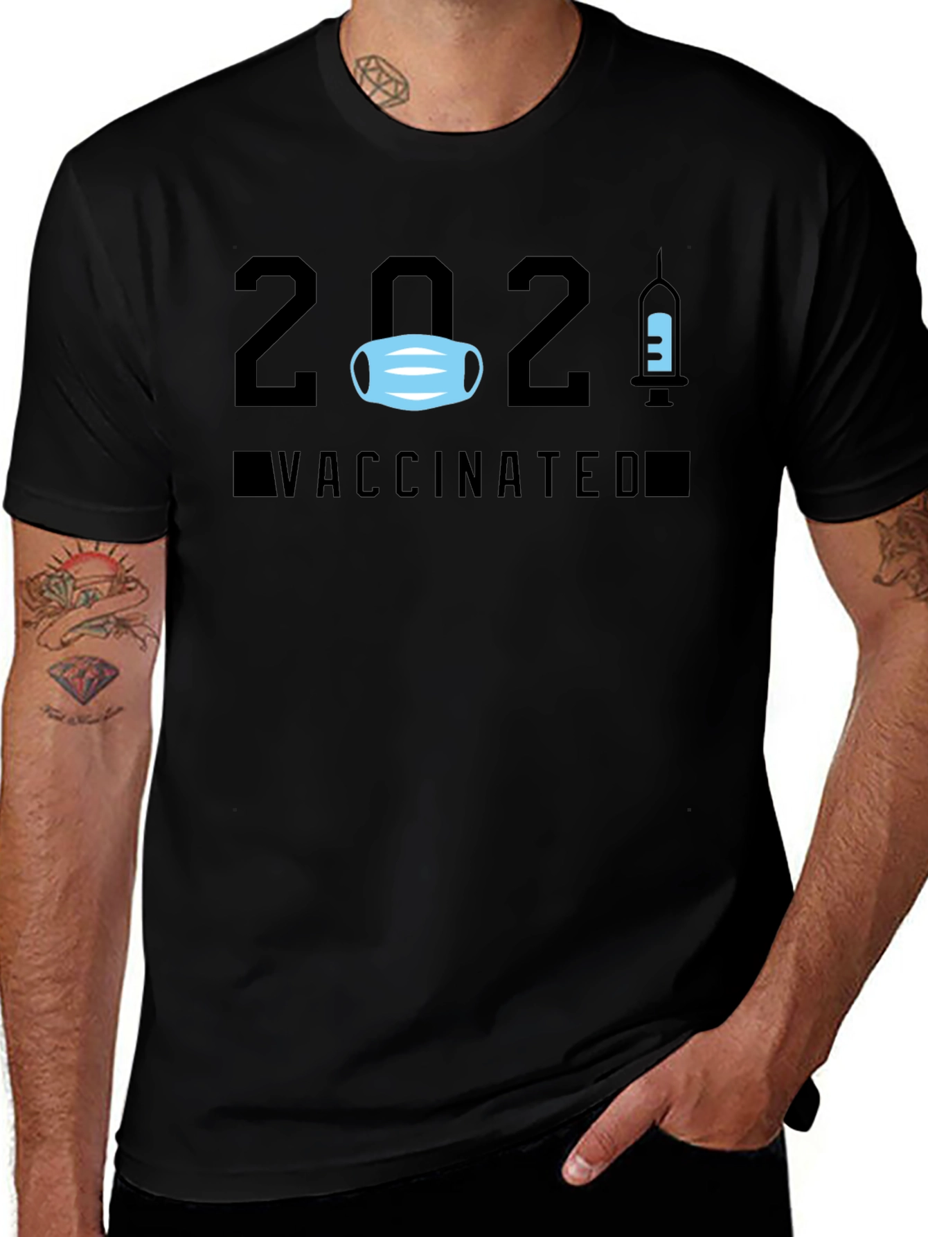 Variant 13 of Vaccinated 2021 T-Shirt - Show Your Support!
