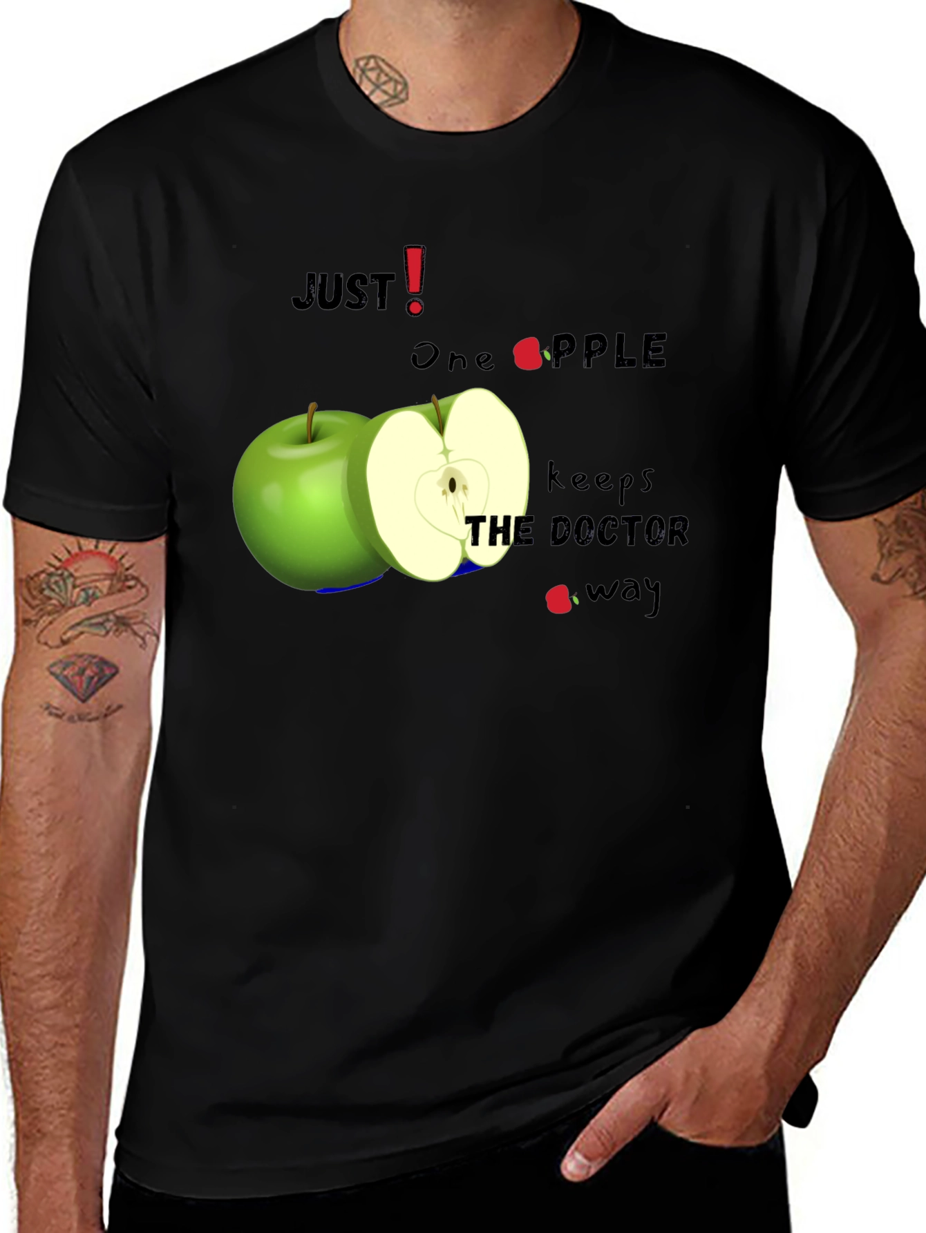 Variant 11 of Funny Apple a Day T-Shirt - Doctor Repellent