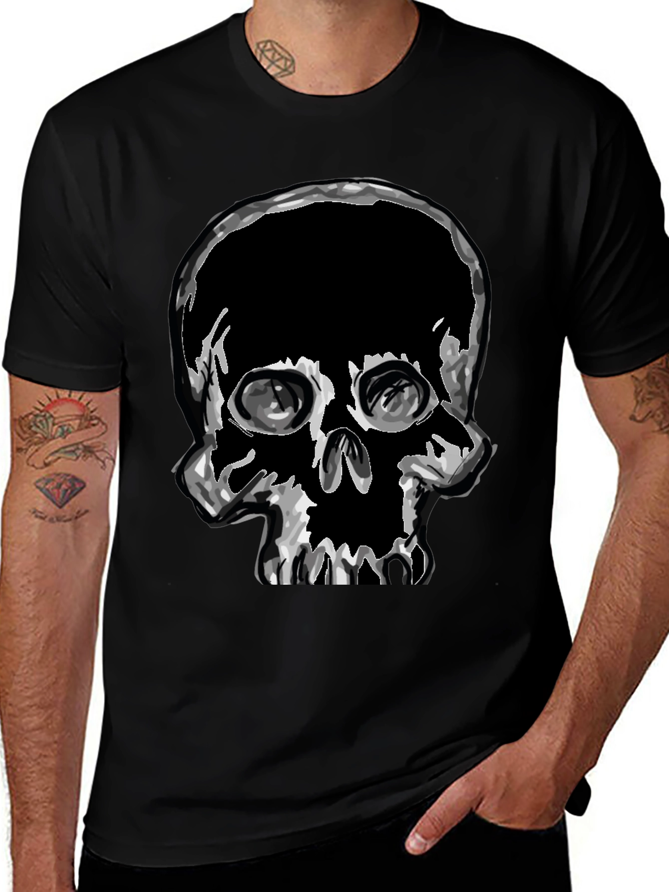 Variant 8 of Skull Graphic T-Shirt - Dark Style