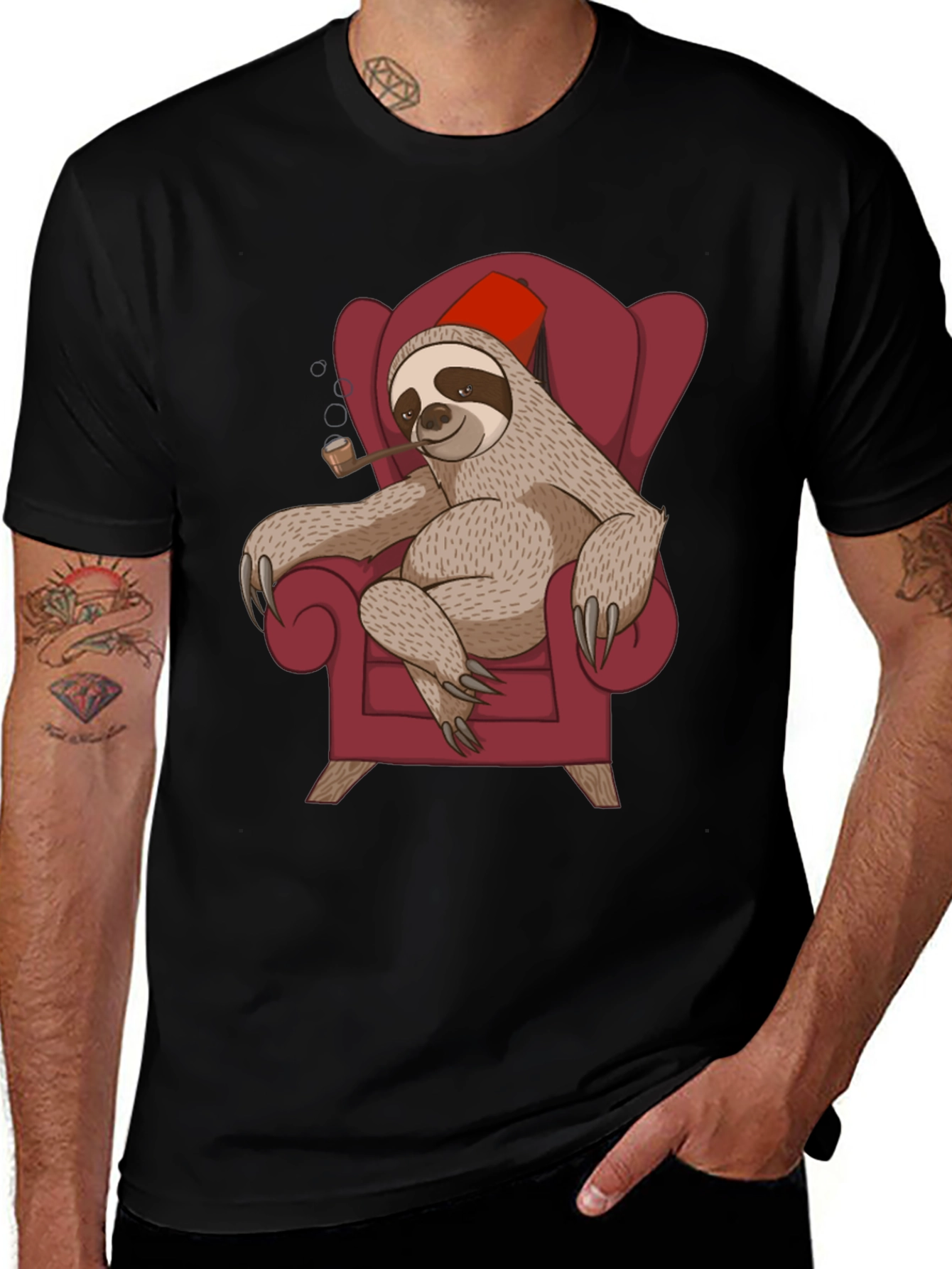 Variant 21 of Sloth in Chair T-Shirt - Relaxed & Funny Graphic Tee