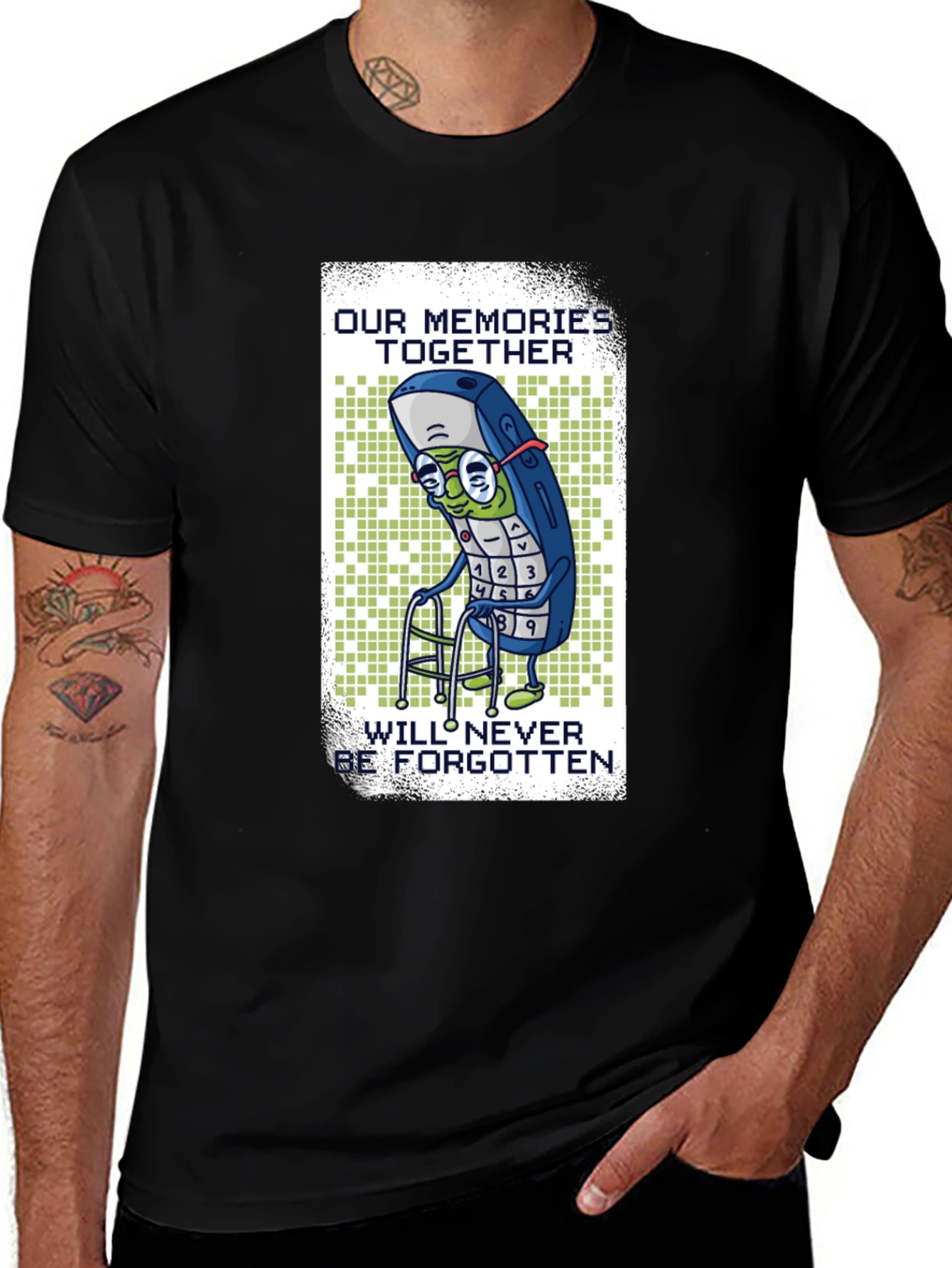Variant 8 of Nostalgic Cell Phone T-Shirt - Never Forgotten