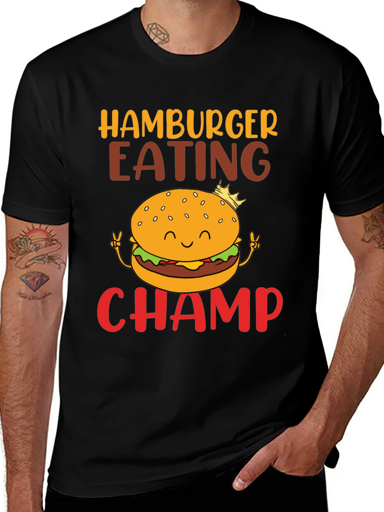 Variant 8 of Hamburger Eating Champ Graphic T-Shirt