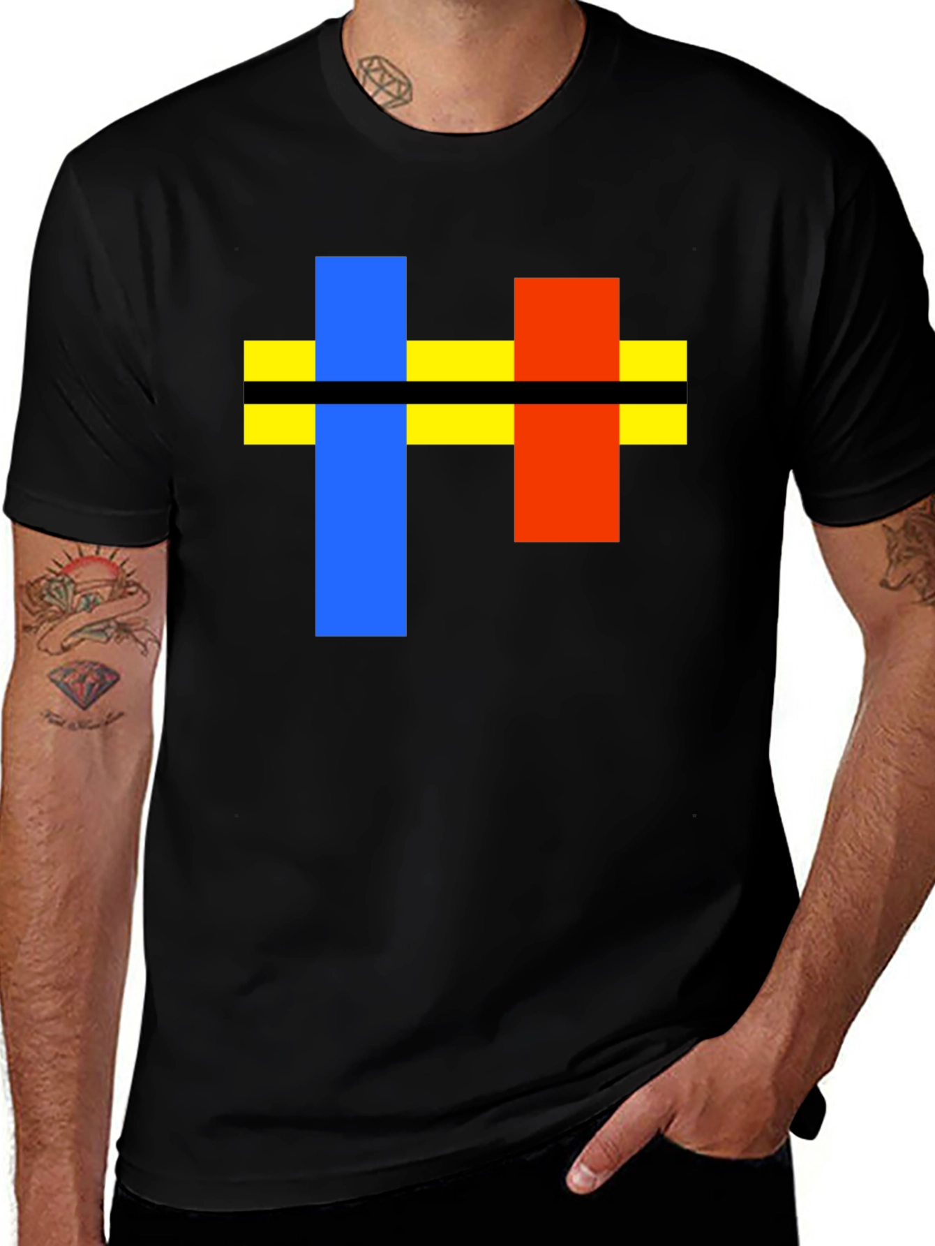 Variant 12 of Modern Geometric Color Block Tee