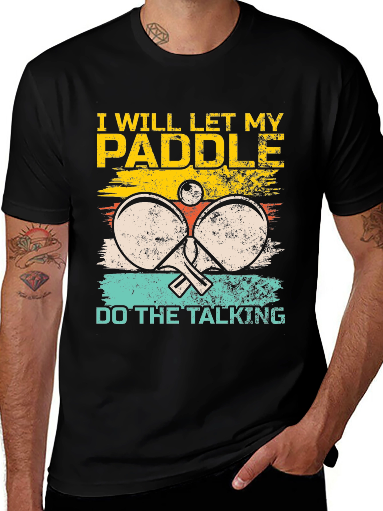 Variant 13 of Funny Ping Pong T-Shirt - I Will Let My Paddle Do The Talking