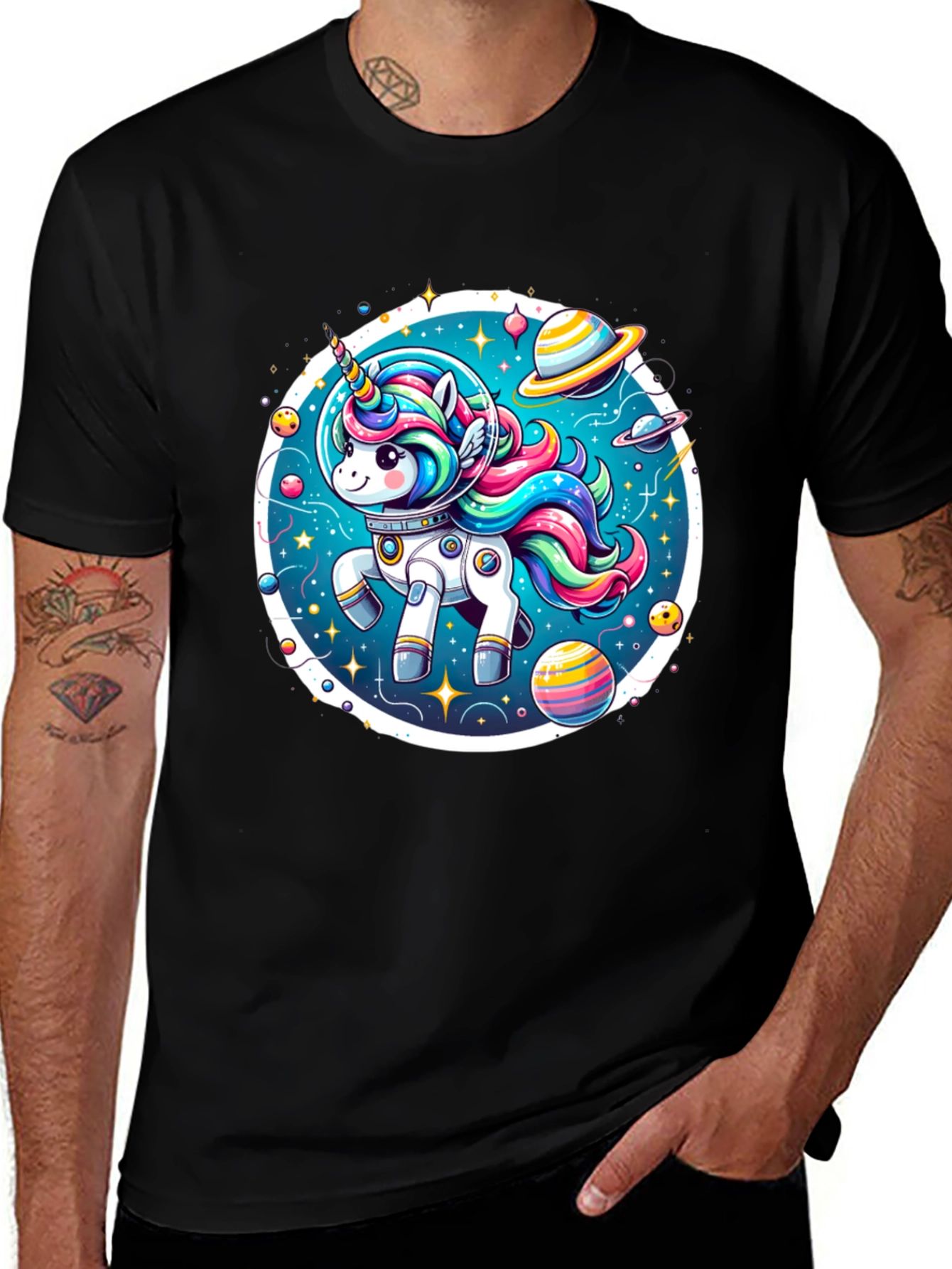 Variant 8 of Cosmic Unicorn Graphic Tee