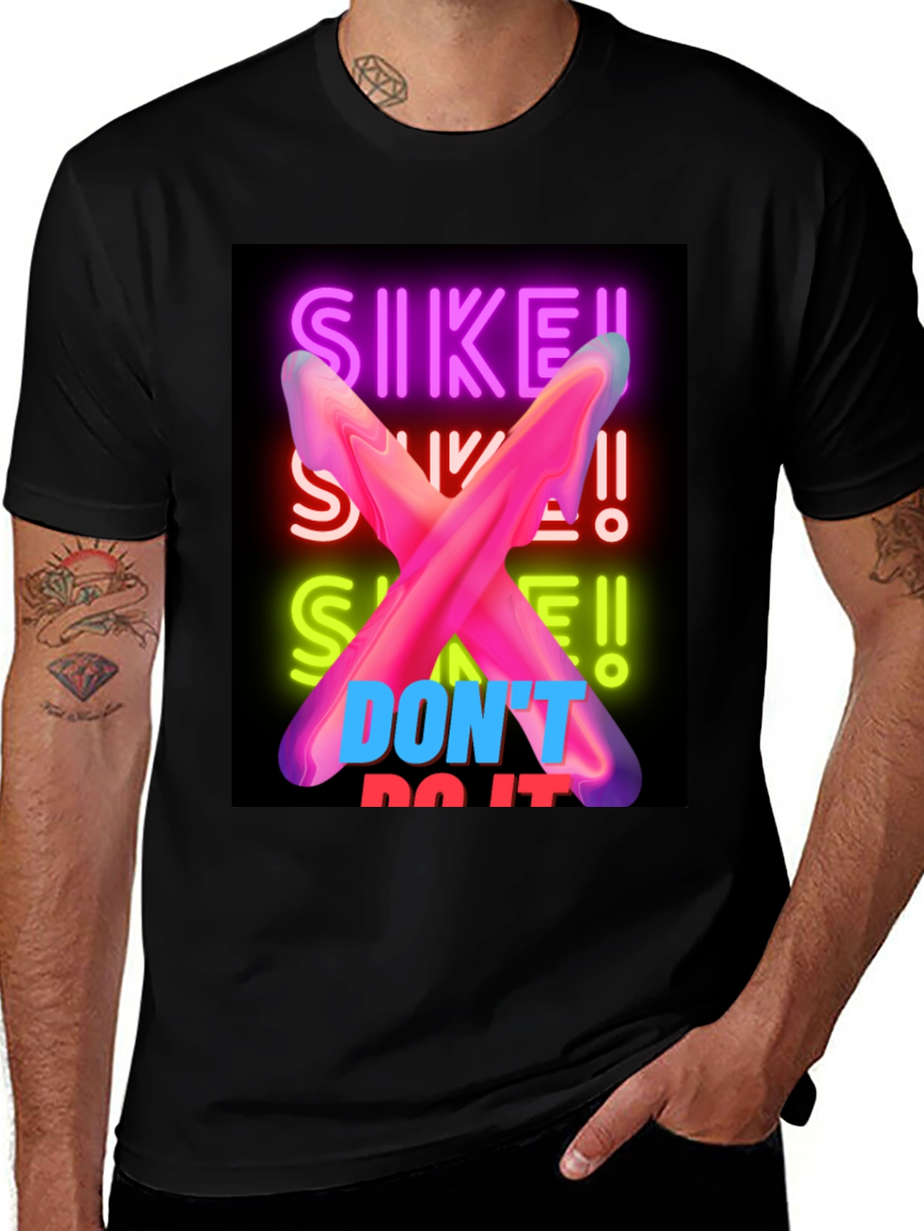 Variant 14 of SIKE! Don't Do It Neon Graphic Tee