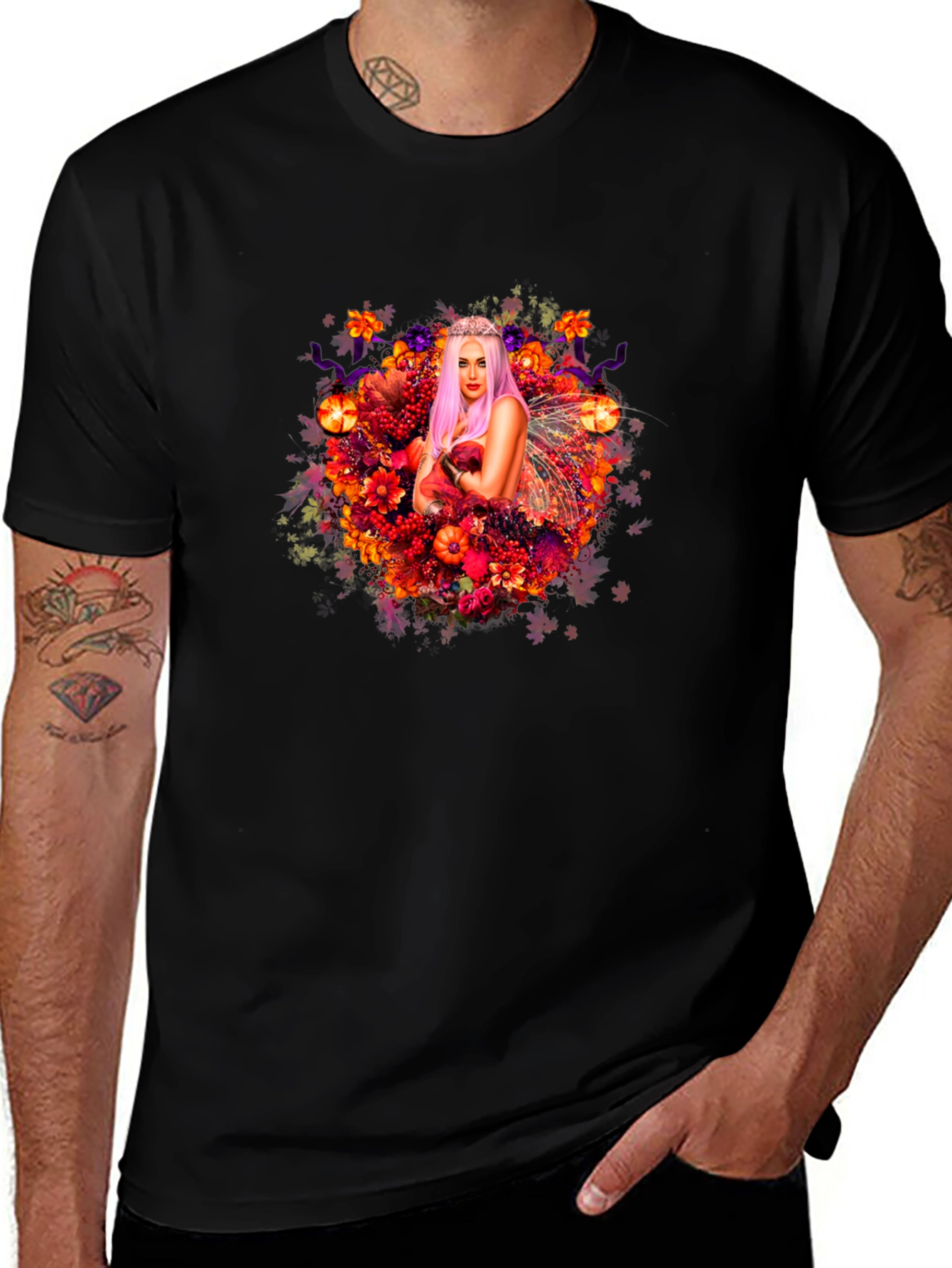 Variant 22 of Floral Fairy Graphic Tee - Autumn Fantasy