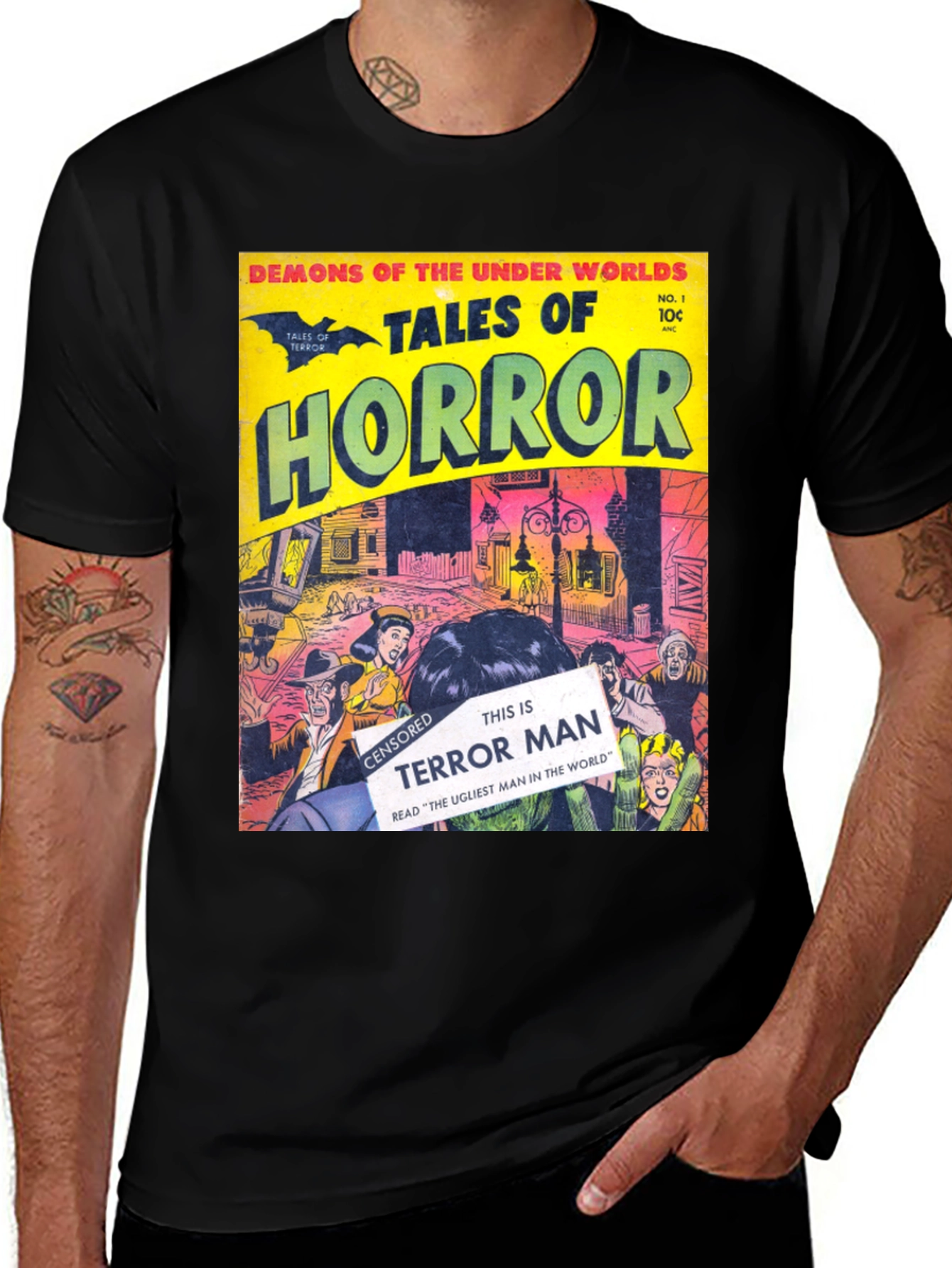 Tales of Horror T-Shirt - Comic Book Cover Design