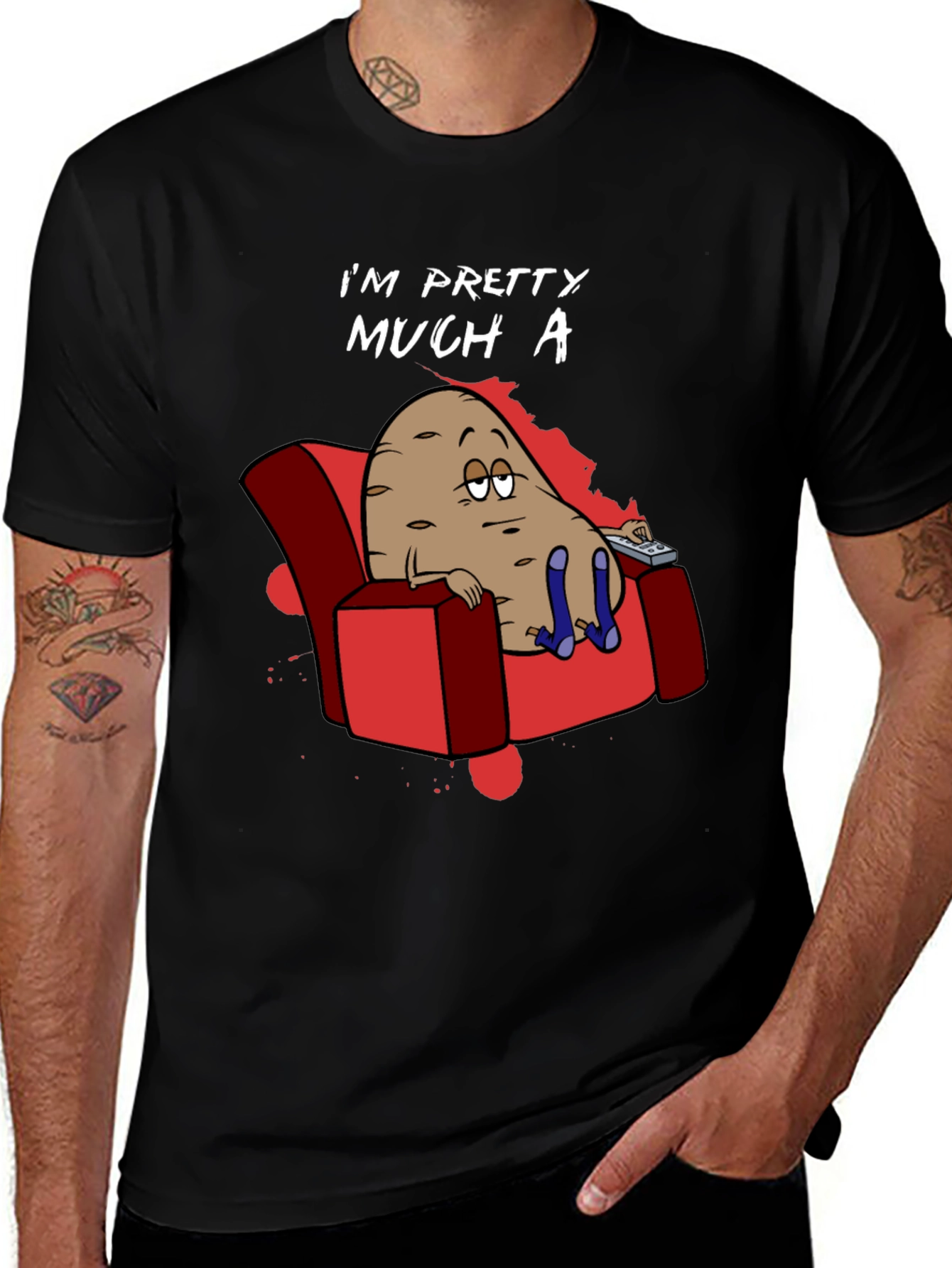 Variant 22 of Couch Potato Graphic Tee - Funny Lazy T-Shirt