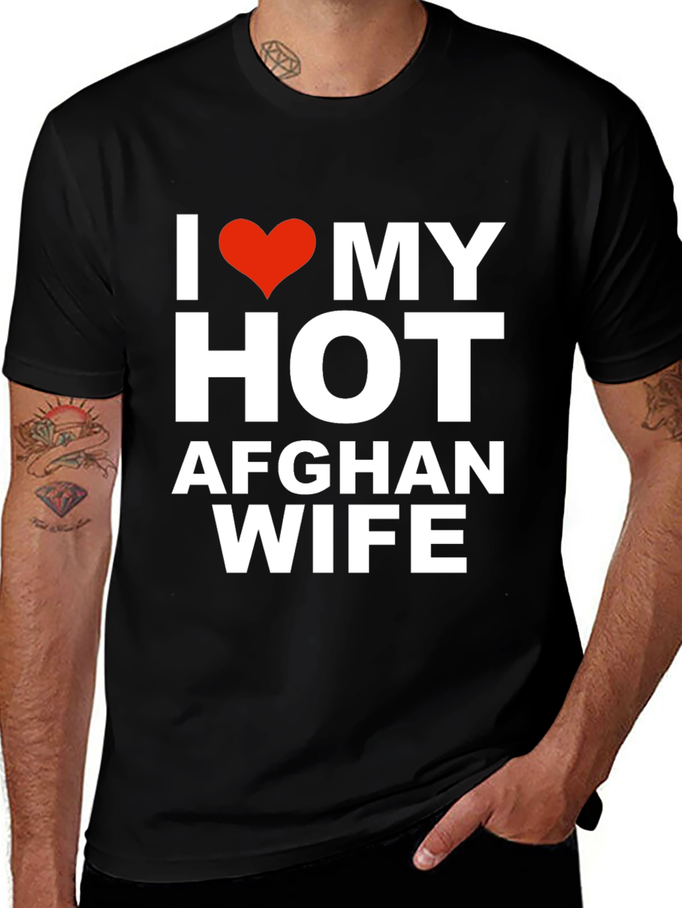 Variant 16 of I Love My Hot Afghan Wife T-Shirt