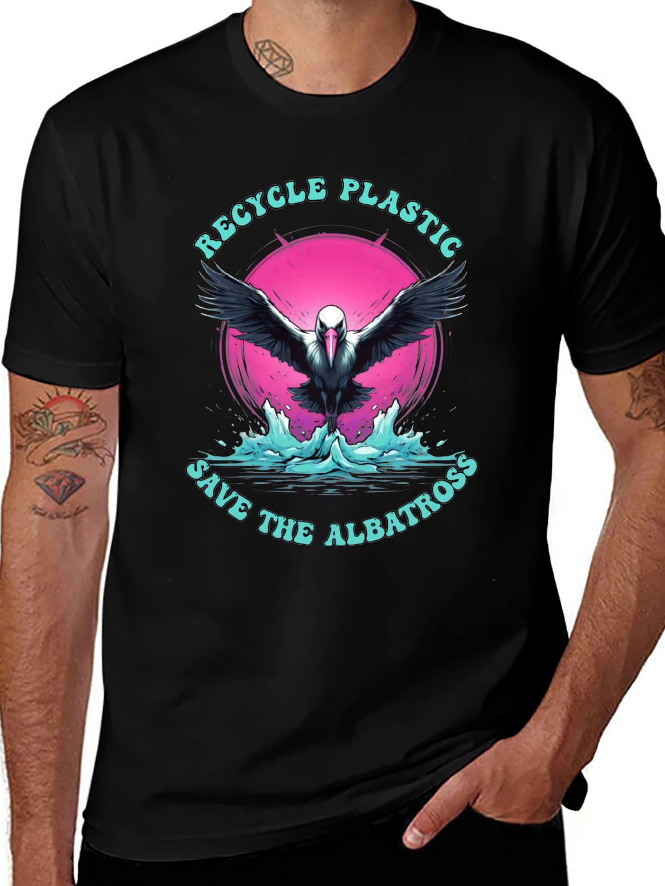 Variant 12 of Recycle Plastic, Save the Albatross T-Shirt