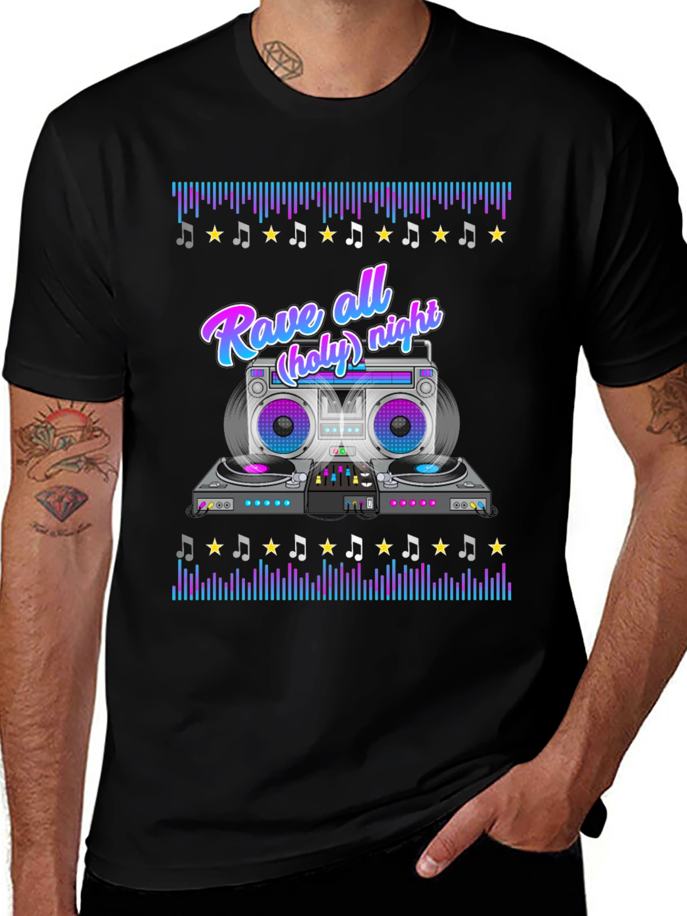 Rave All Night Graphic T-Shirt