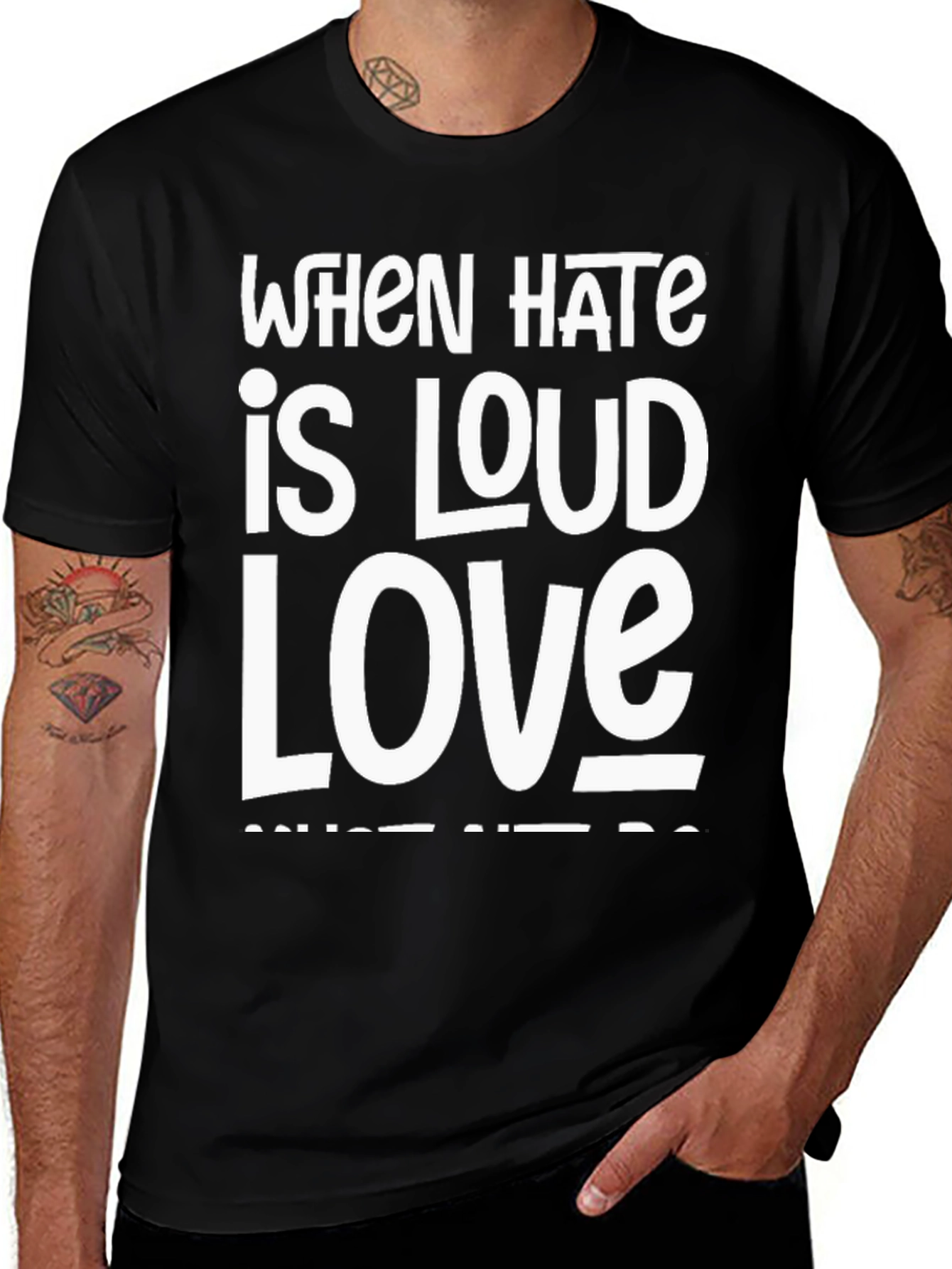 Variant 6 of When Hate is Loud Love T-Shirt