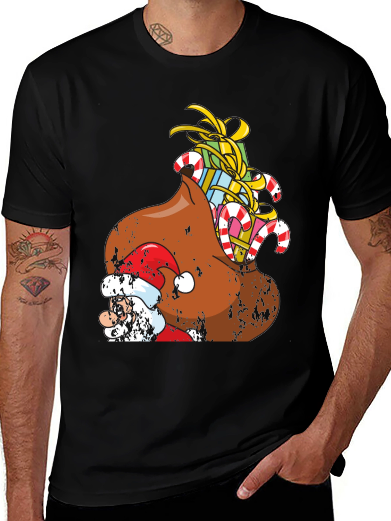 Funny Santa Poop Christmas T-Shirt