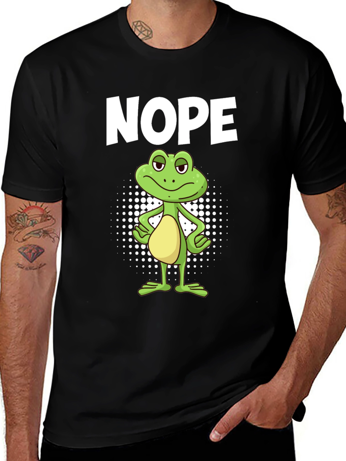 Variant 21 of Nope Frog Graphic T-Shirt - Funny Casual Tee