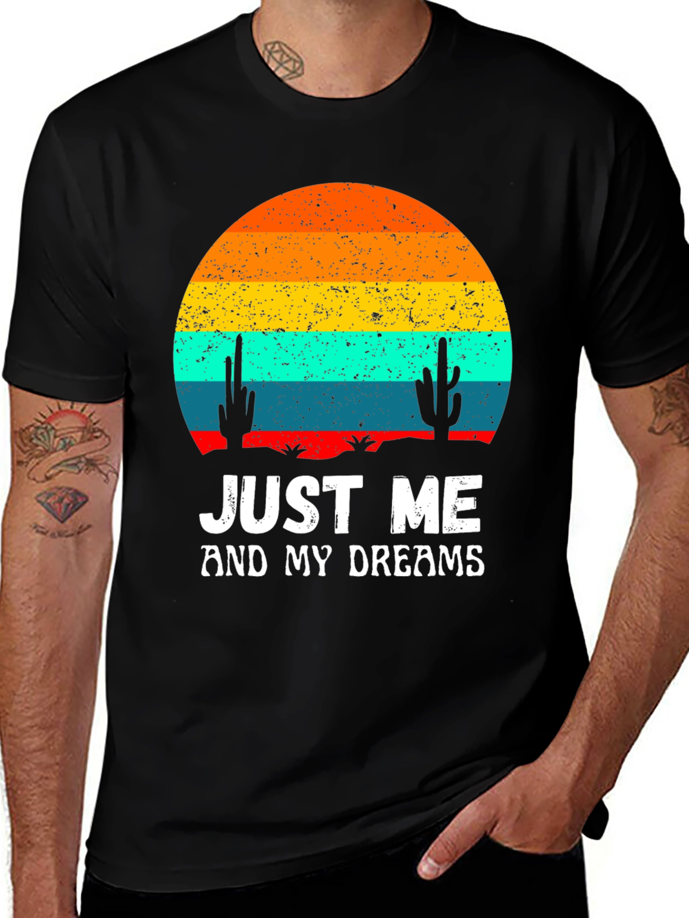 Variant 10 of Desert Sunset Graphic Tee: Just Me & My Dreams