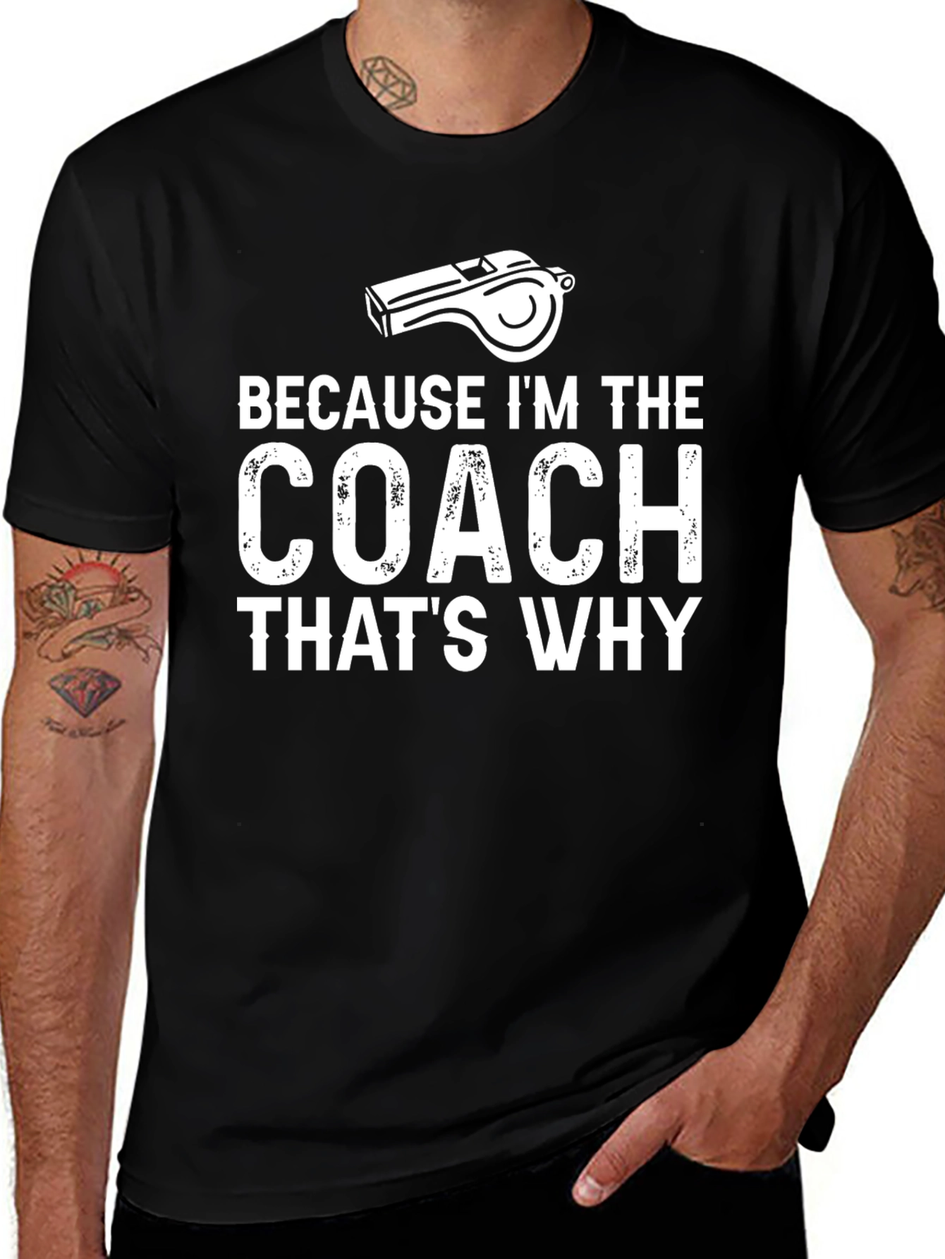Variant 27 of Coach T-Shirt - Because I'm The Coach - Funny Sports Tee