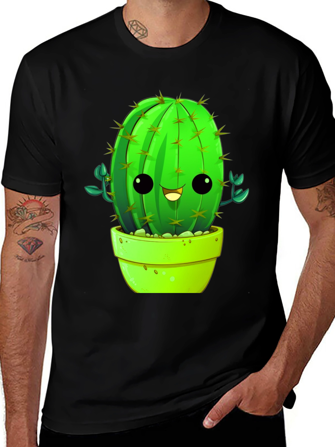 Variant 17 of Cute Cartoon Cactus T-Shirt