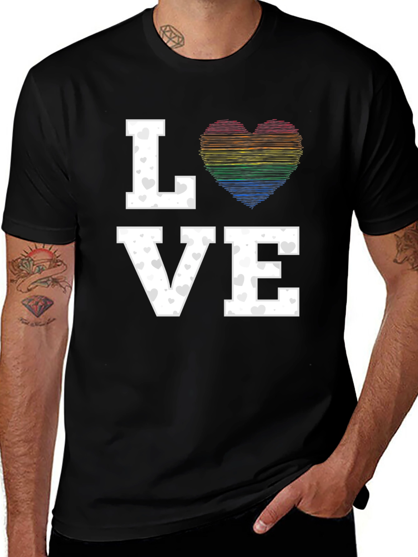 Love Rainbow Heart Tee - Pride T-Shirt