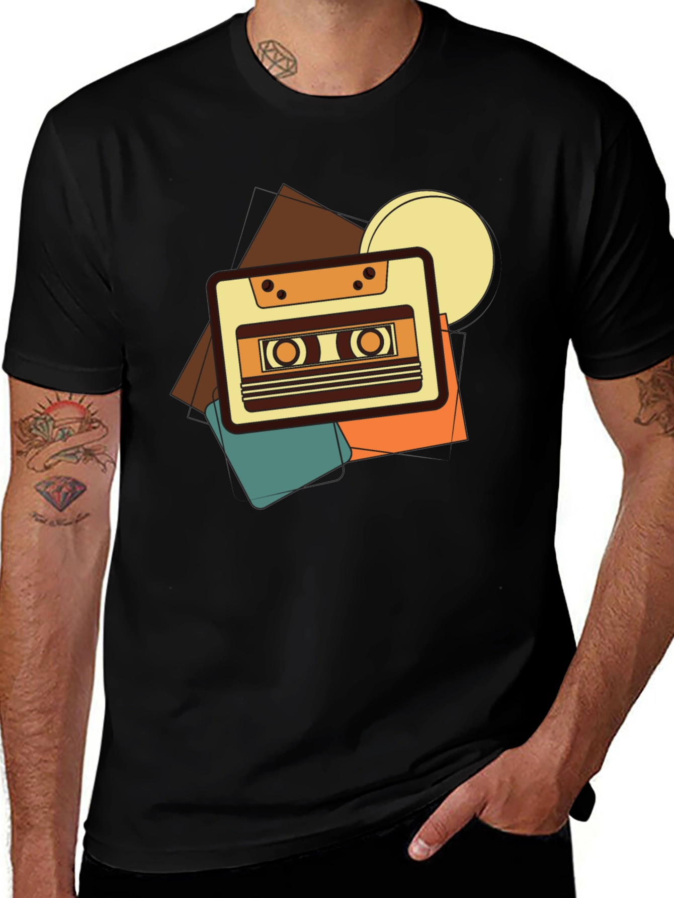 Variant 6 of Retro Cassette Tape Graphic Tee