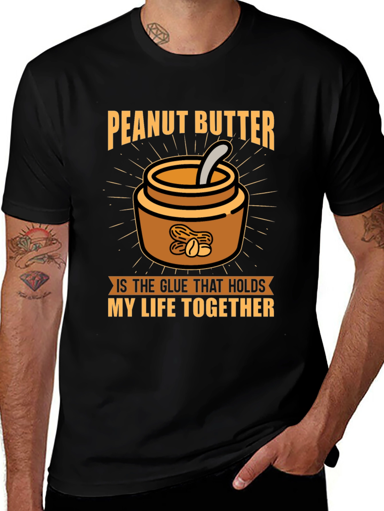 Variant 24 of Peanut Butter Lover's T-Shirt: The Glue That Holds My Life Together