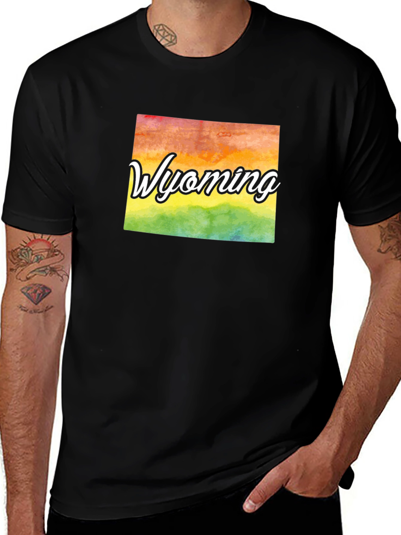 Wyoming Pride T-Shirt - Rainbow State Graphic Tee