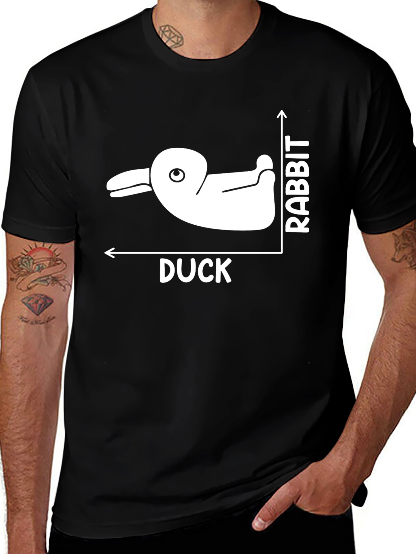 Variant 25 of Duck or Rabbit T-Shirt - Optical Illusion Tee