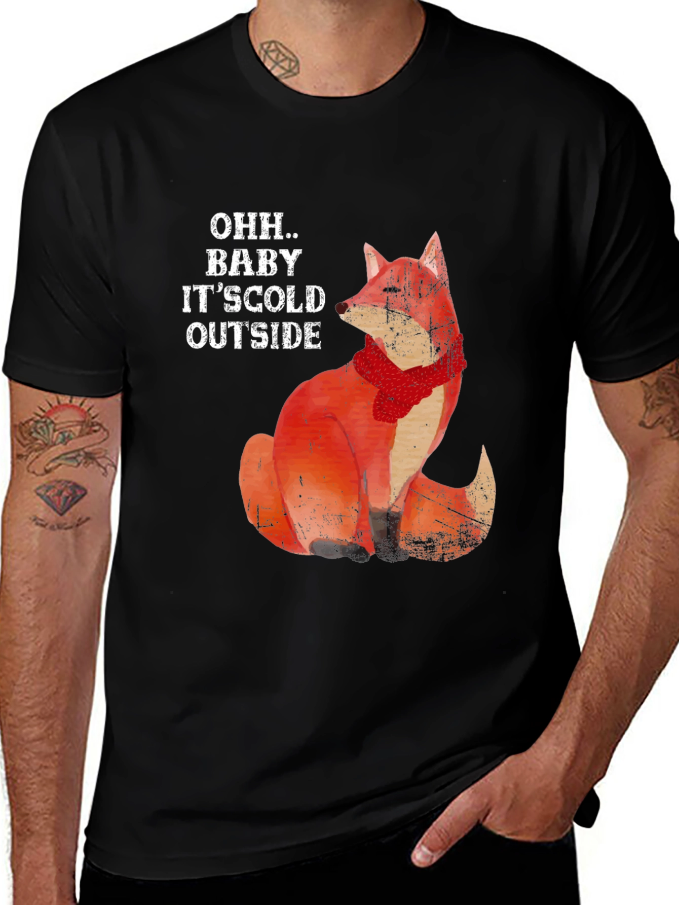 Variant 24 of Ohh Baby It's Cold Outside Fox Graphic Tee