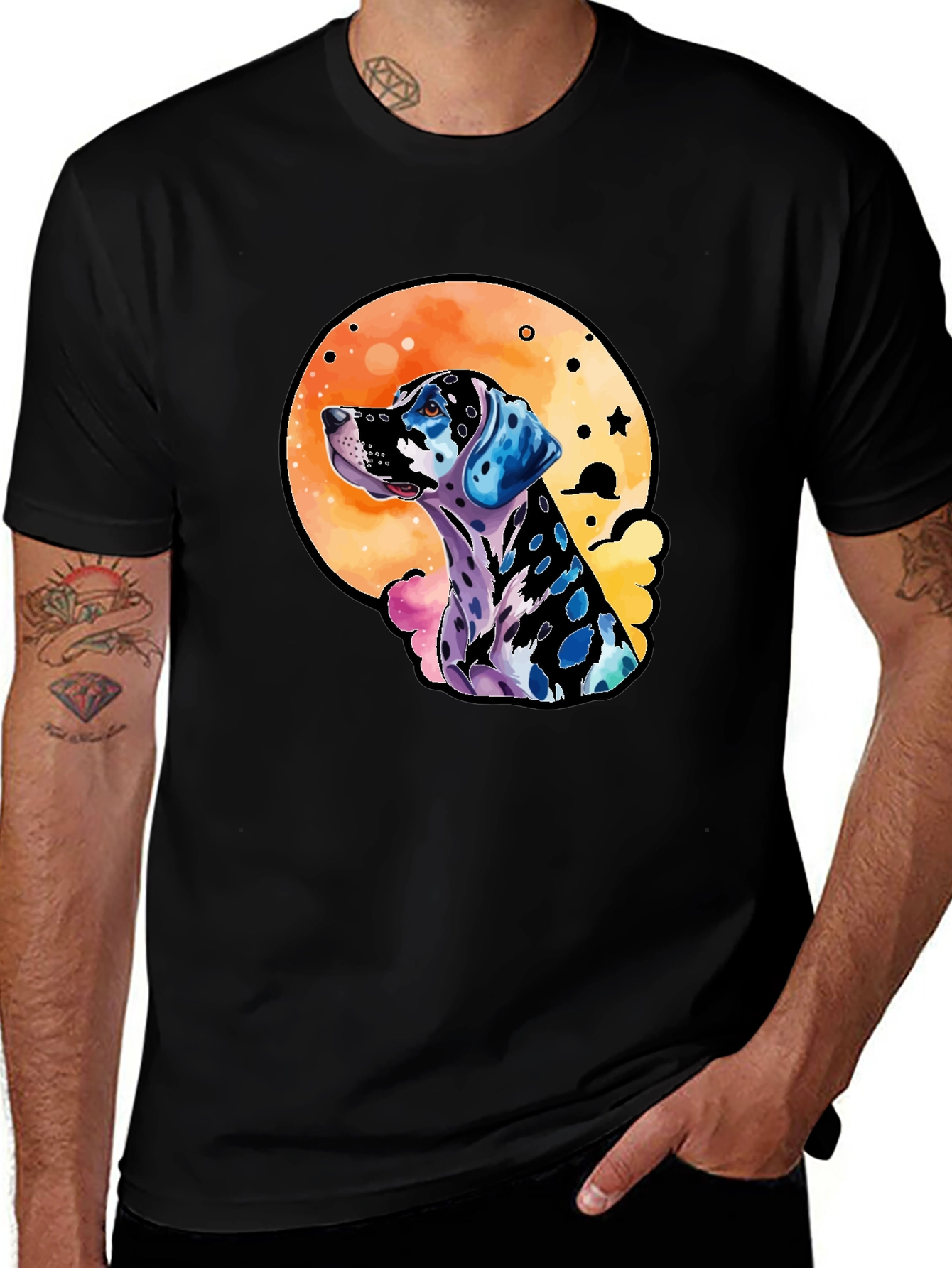 Variant 13 of Dog Art T-Shirt - Unique Dalmatian Design