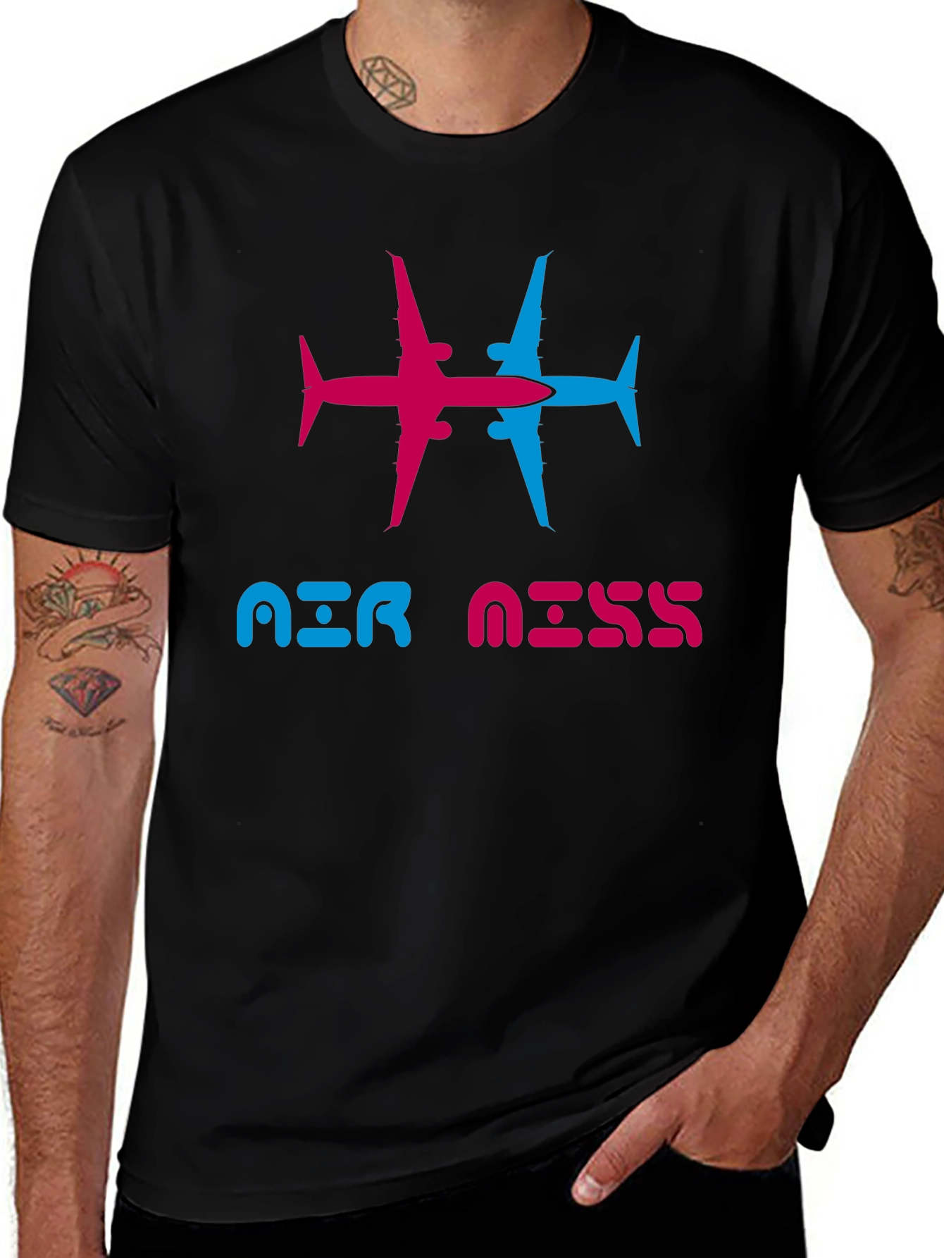 Variant 7 of Air Mess Graphic Tee - Soft Black T-Shirt