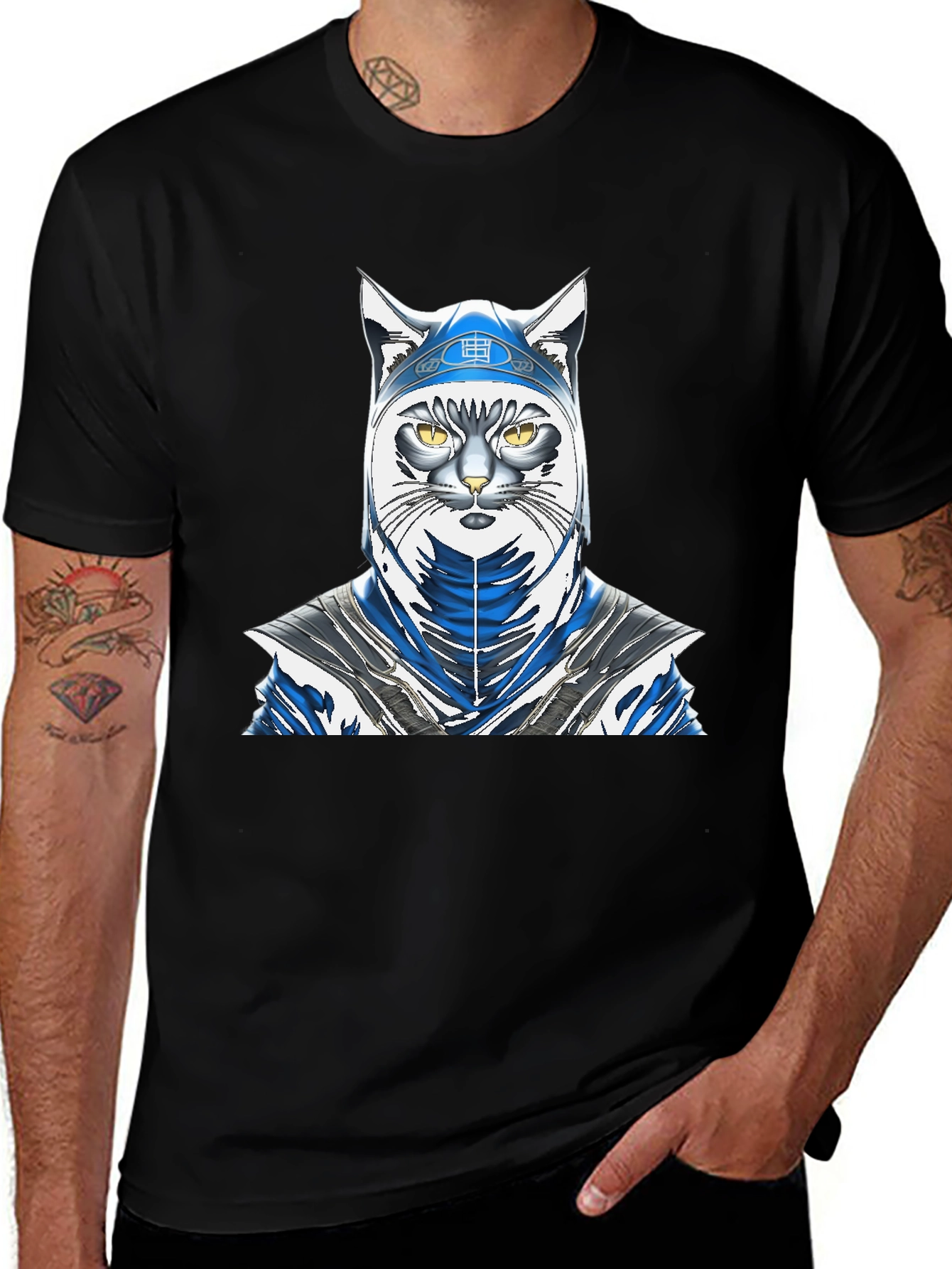 Variant 19 of Ninja Cat Graphic Tee - Stylish & Unique Design