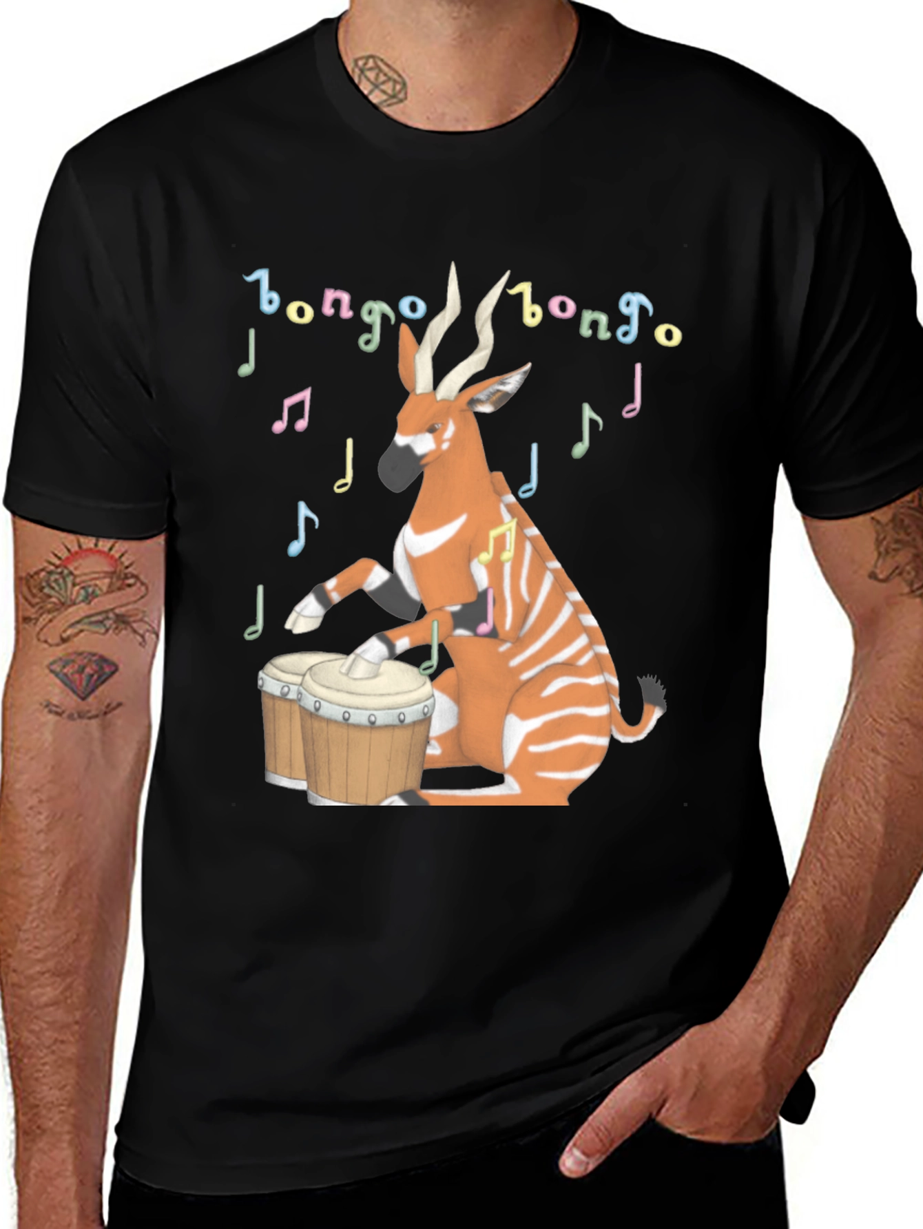 Variant 27 of Bongo Bongo Animal Drums T-Shirt