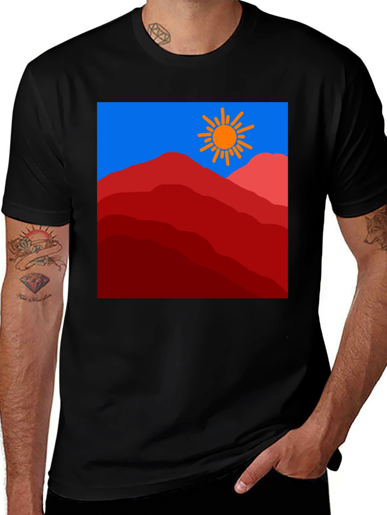 Variant 8 of Mountain Sun Graphic Tee - Stylish & Unique Design