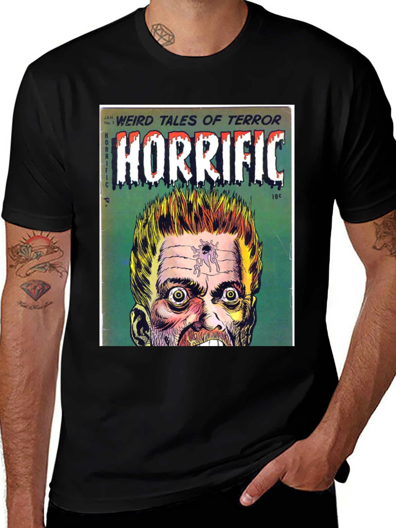 Variant 29 of Horrific Comic Book Cover Graphic Tee