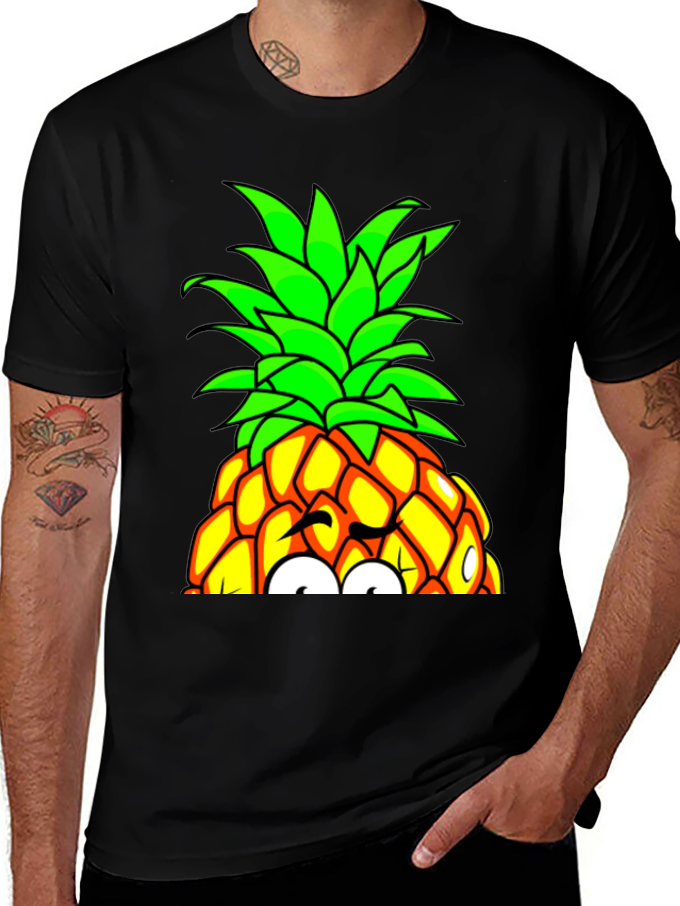 Variant 9 of Fun Pineapple Graphic Tee - Quirky Design