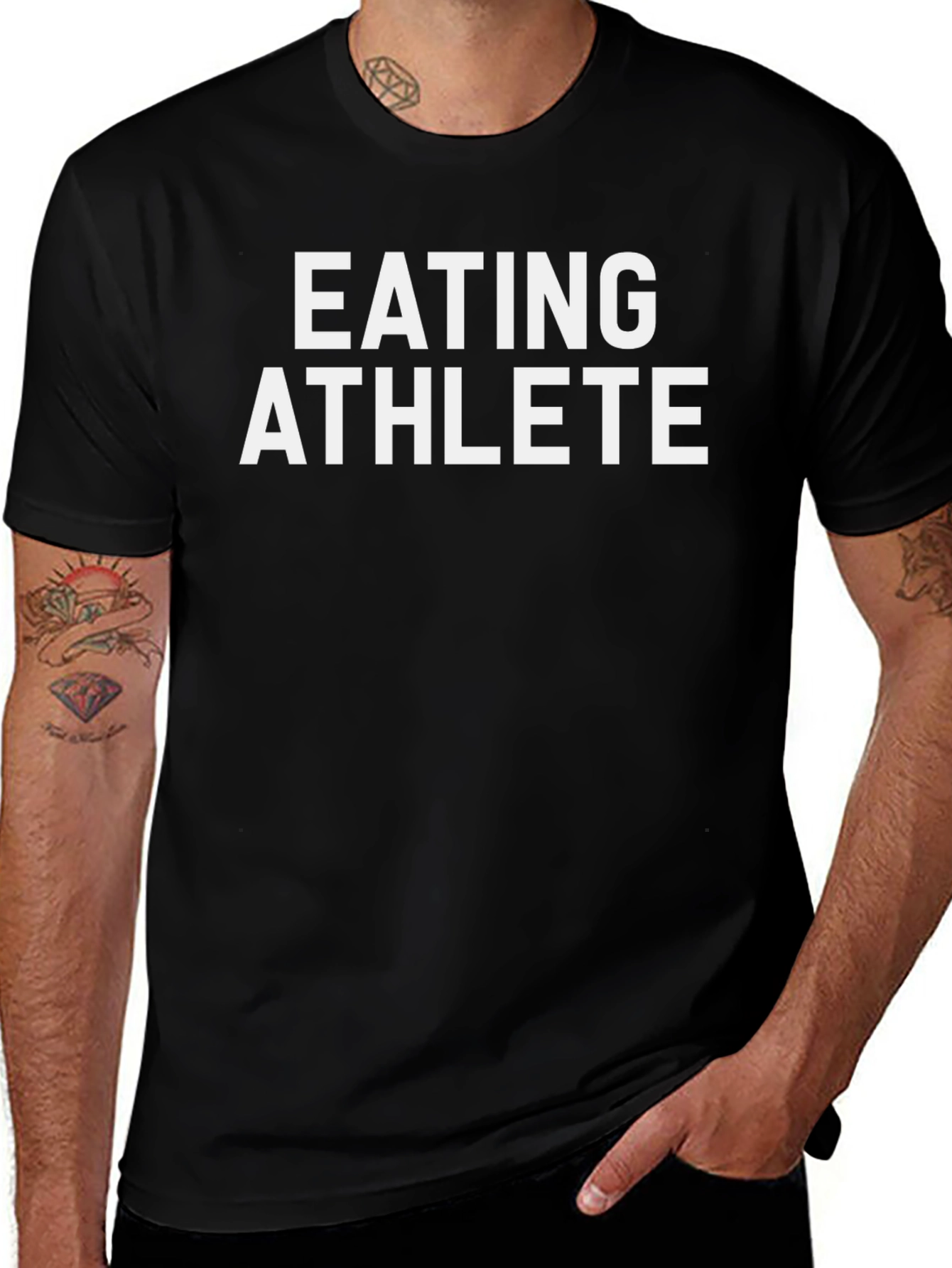 Eating Athlete Graphic Tee - Black