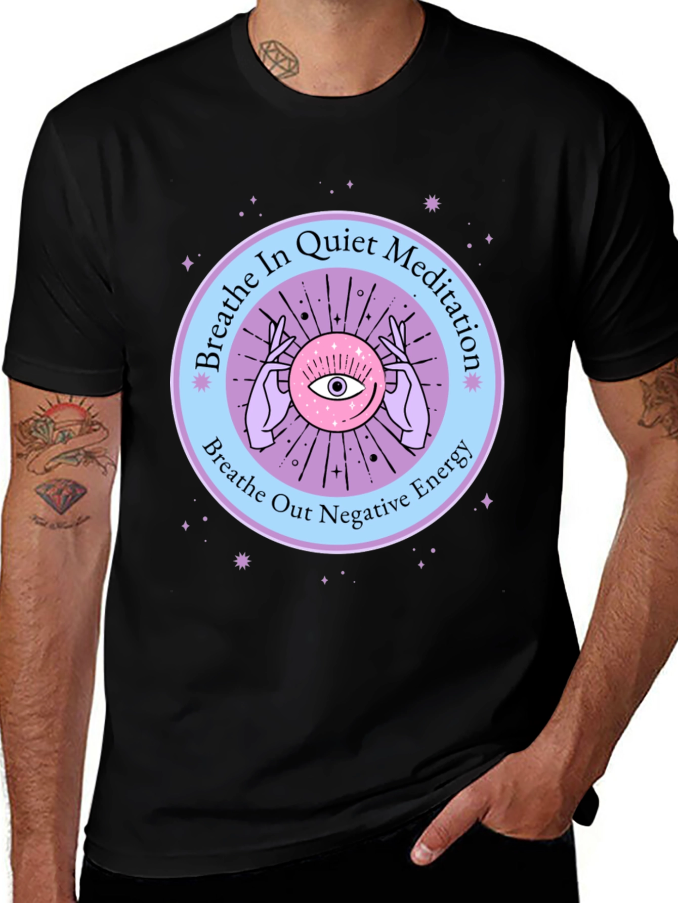 Variant 30 of Breathe In Quiet Meditation Graphic Tee