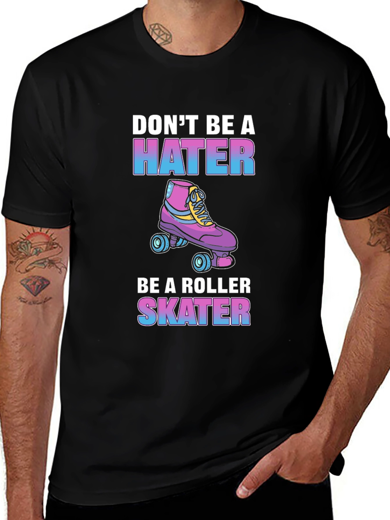Variant 17 of Don't Be a Hater Be a Roller Skater T-Shirt