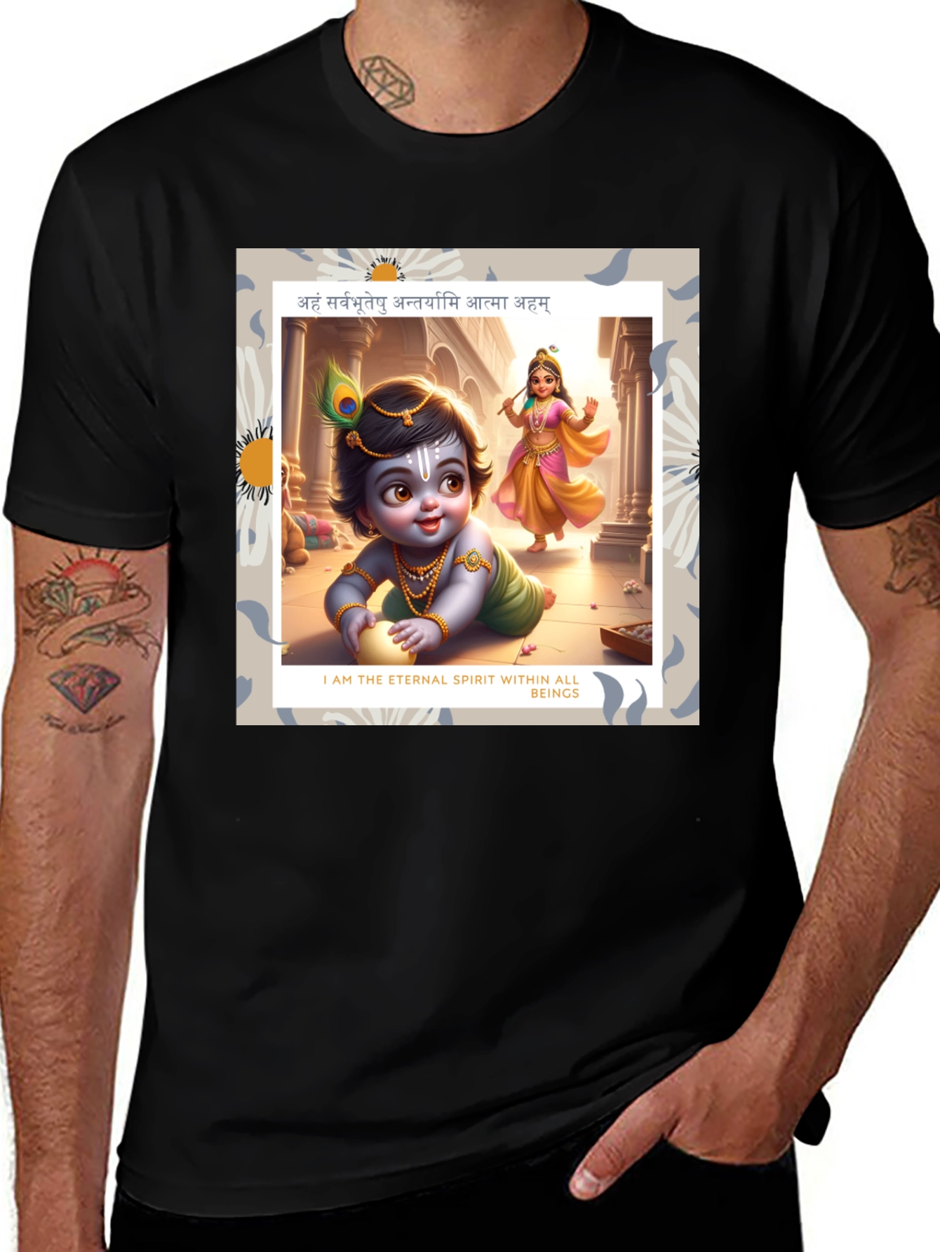 Variant 30 of Krishna Graphic T-Shirt - Eternal Spirit Design