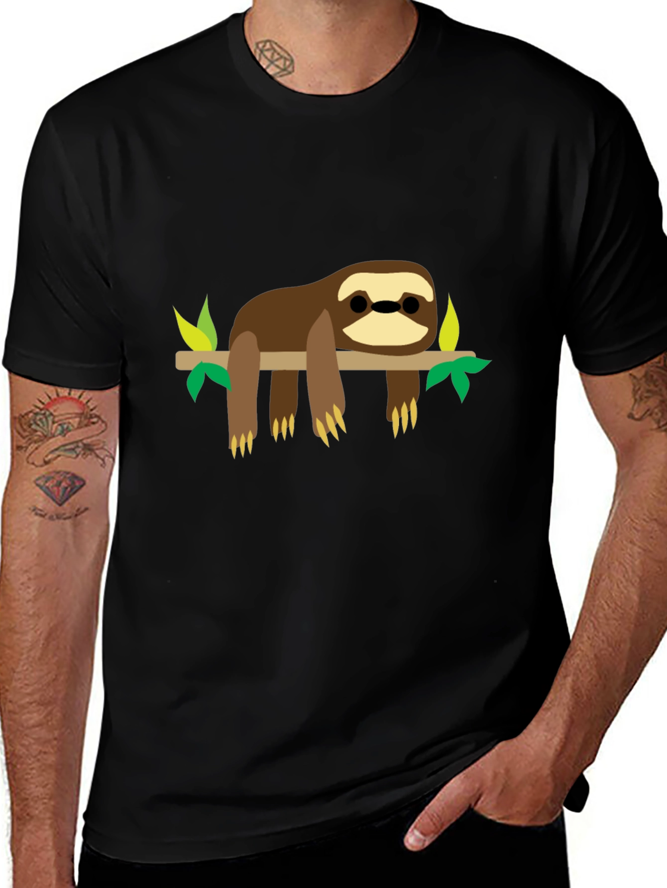 Variant 8 of Sloth On Branch Graphic Tee