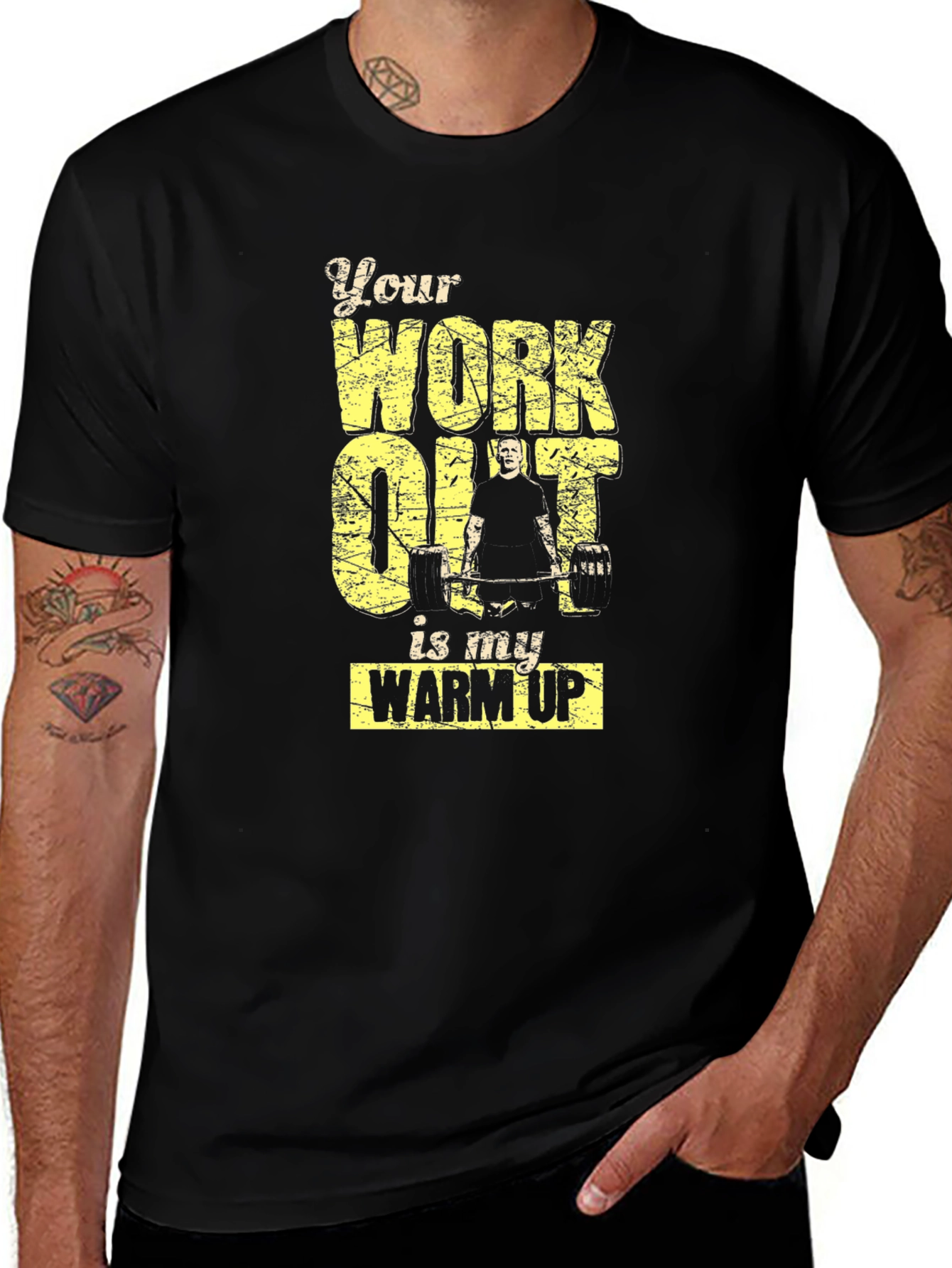 Variant 16 of Workout Gym T-Shirt - Your Workout is My Warm Up