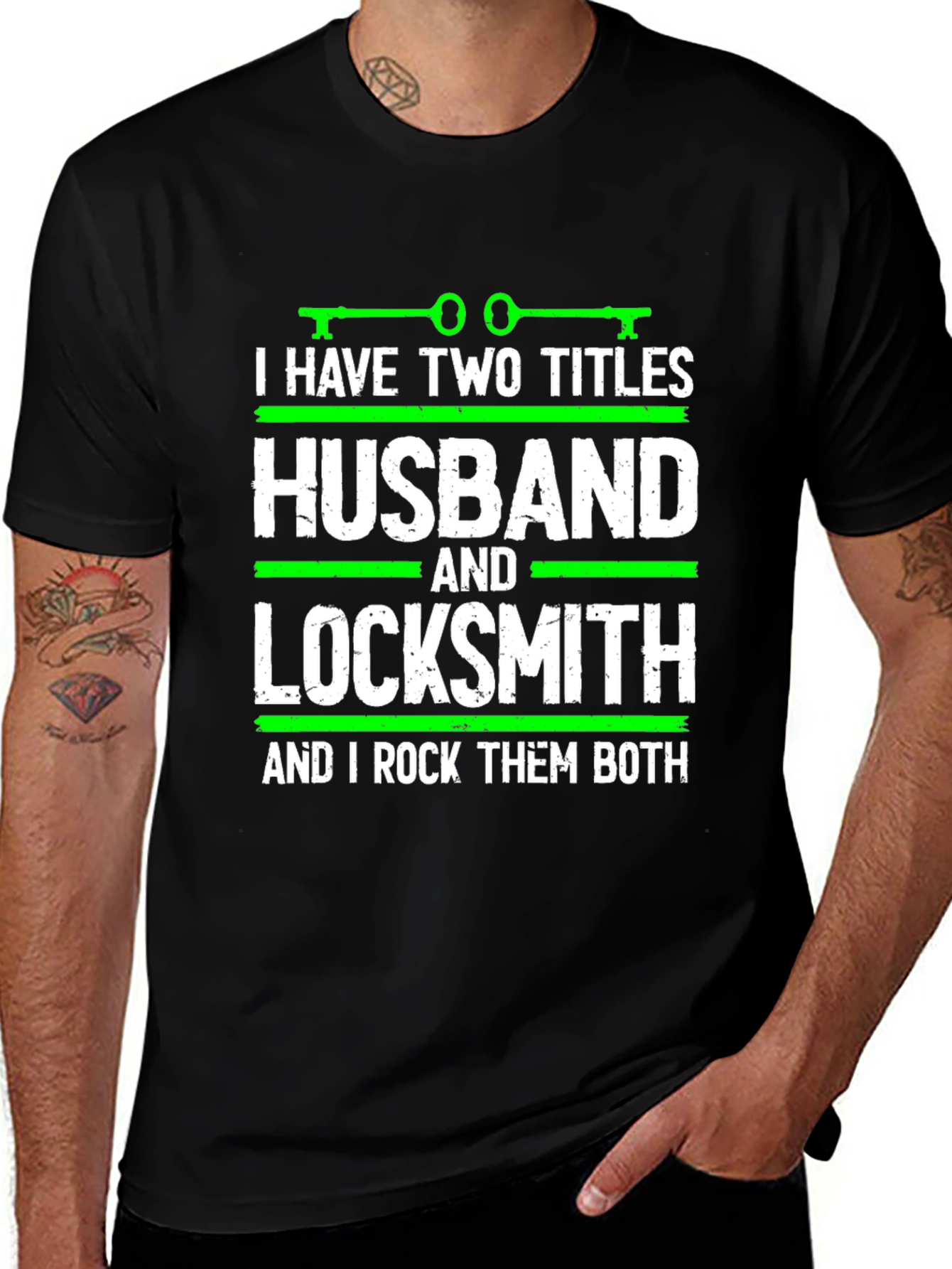 Husband & Locksmith Graphic T-Shirt