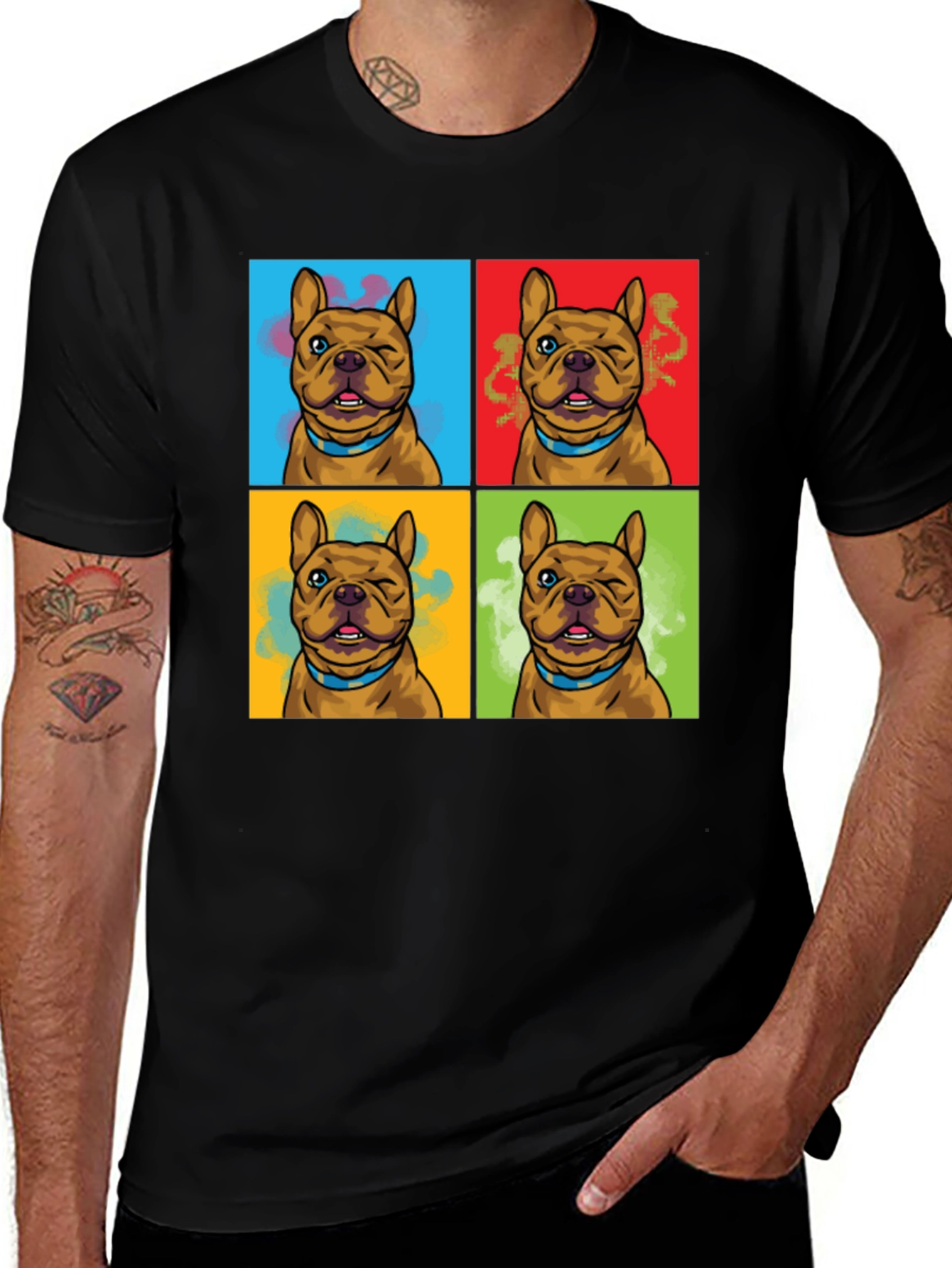 Variant 19 of Pop Art Bulldog Graphic Tee