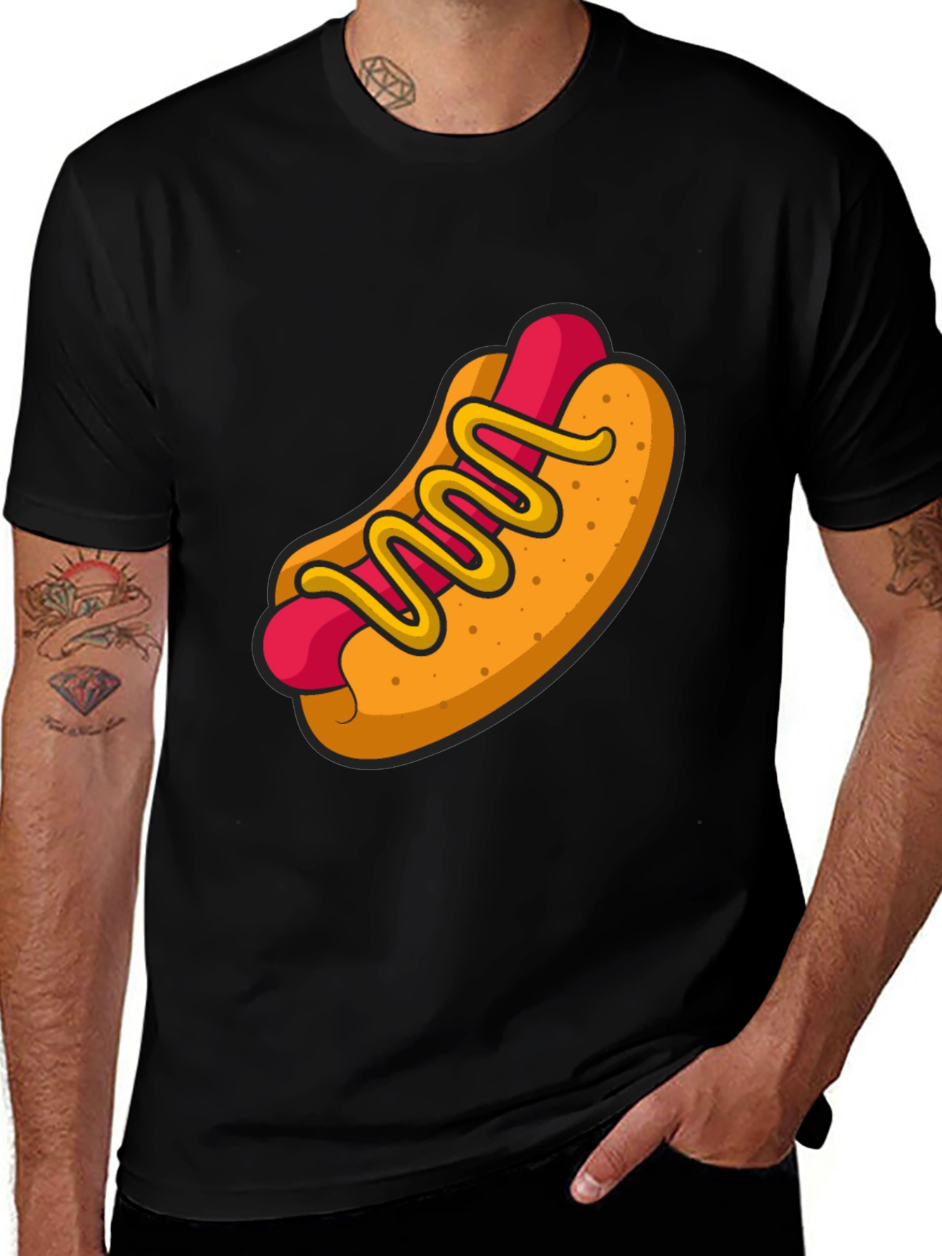 Variant 5 of Hot Dog Graphic Tee - Funny Cartoon Food Shirt