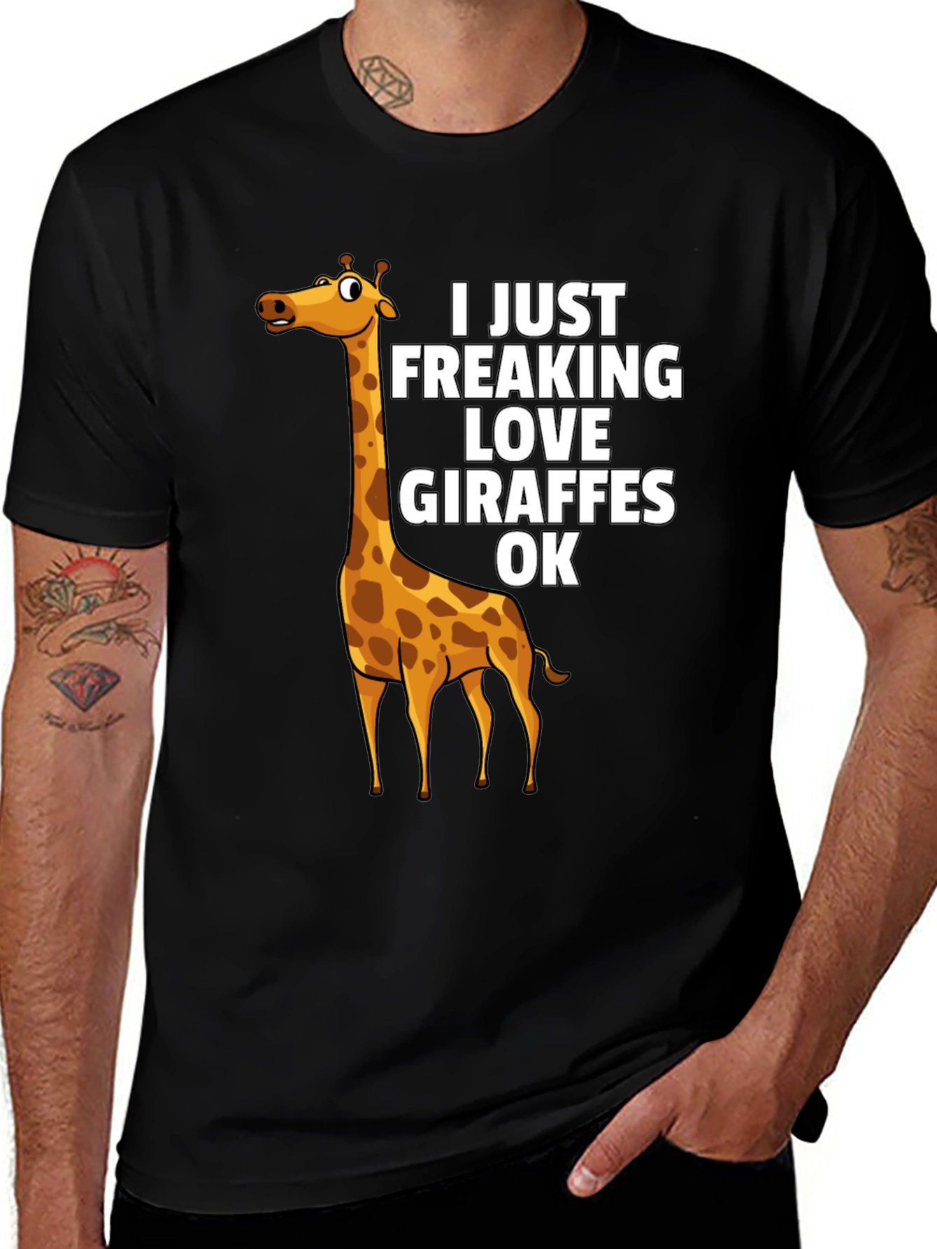 Variant 4 of I Just Freaking Love Giraffes Ok - Graphic Tee